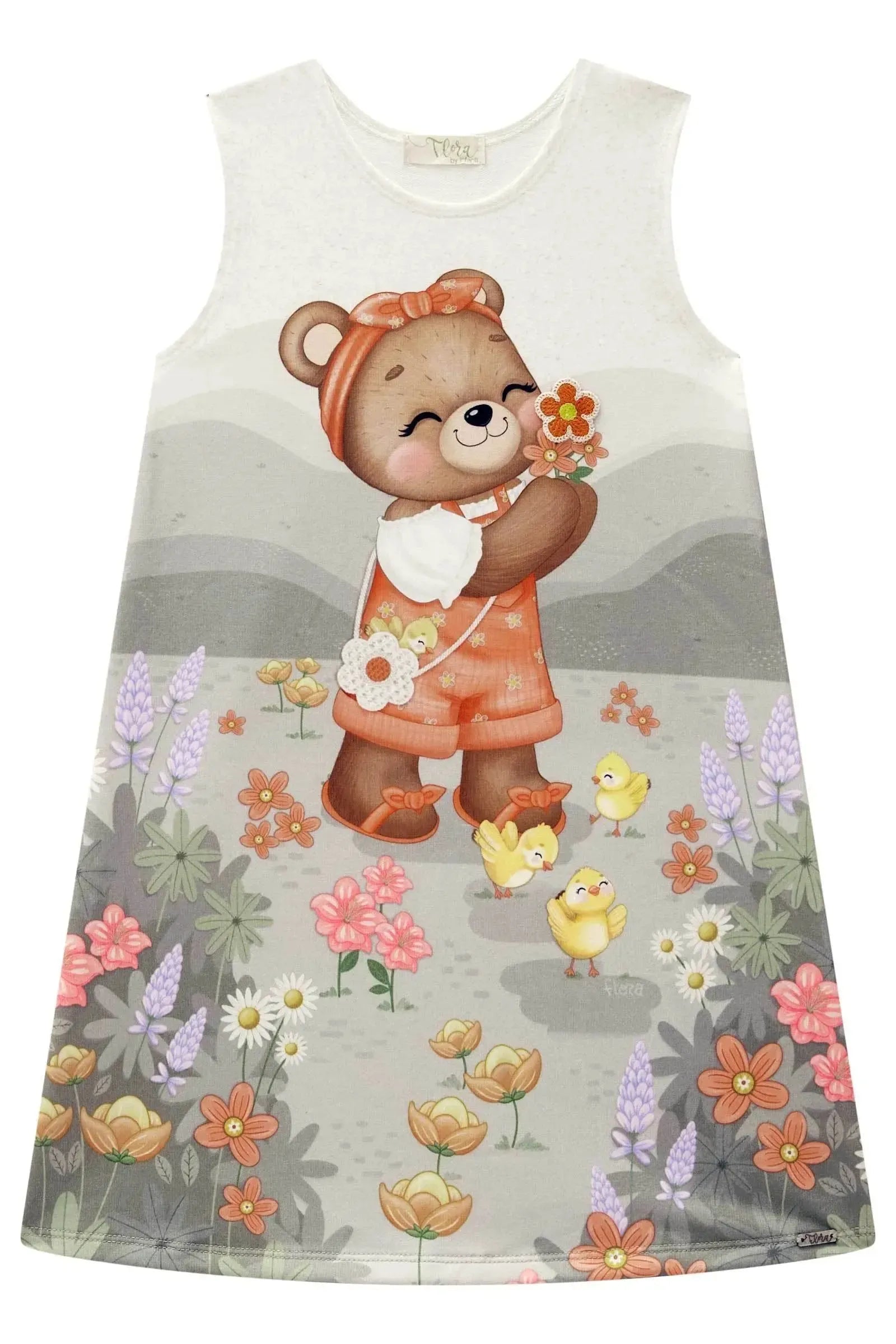 Vestido em Molecotton 88647 Infanti Infantil Menina