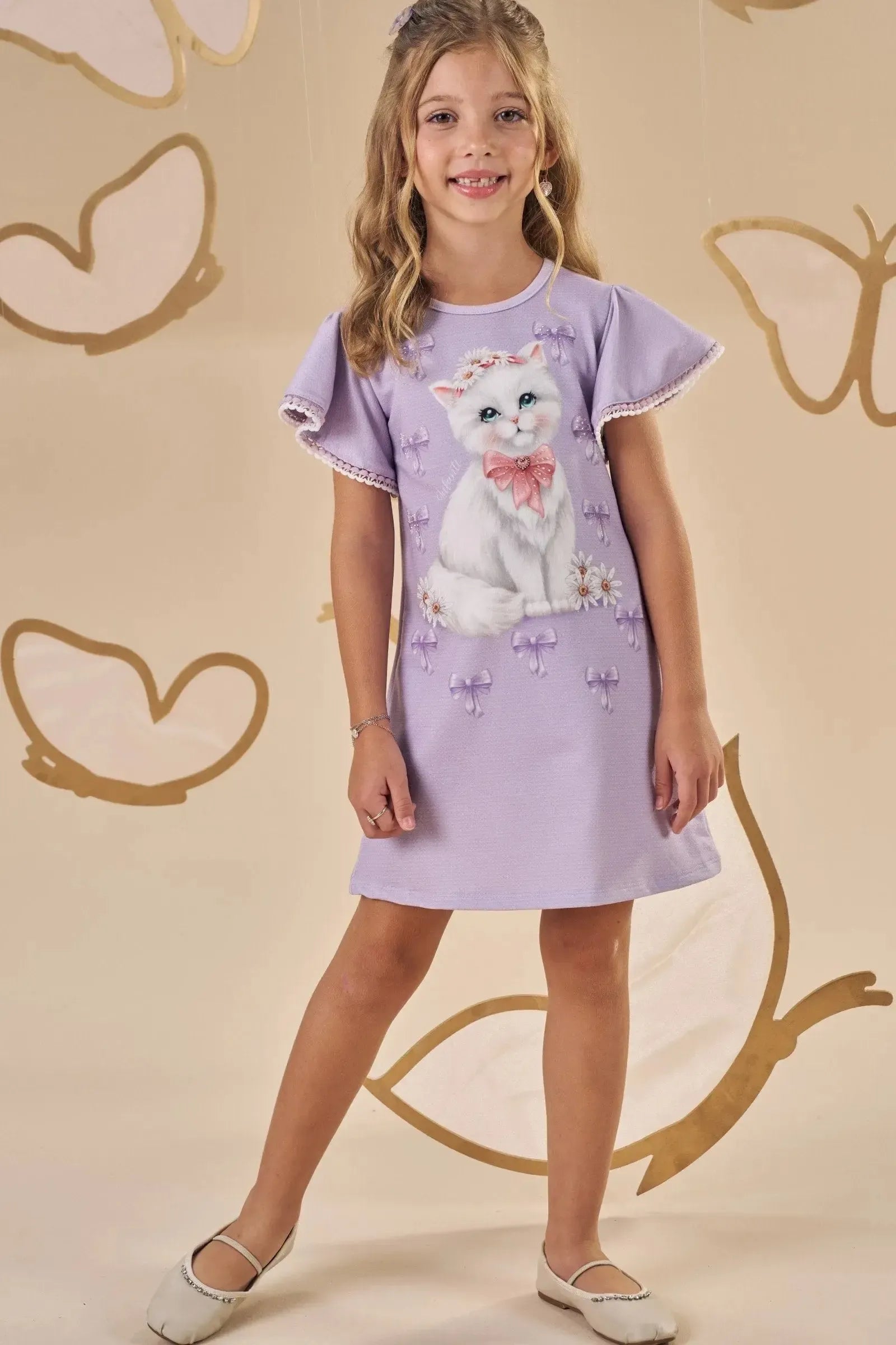 Vestido em Molecotton 88853 Infanti Infantil Menina