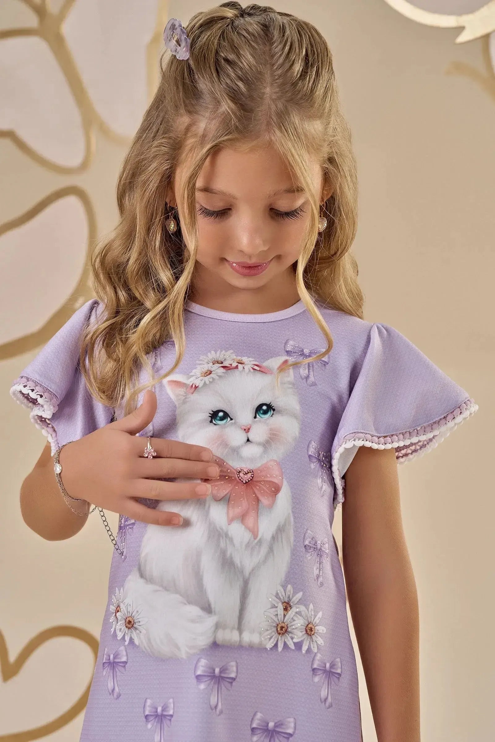 Vestido em Molecotton 88853 Infanti Infantil Menina