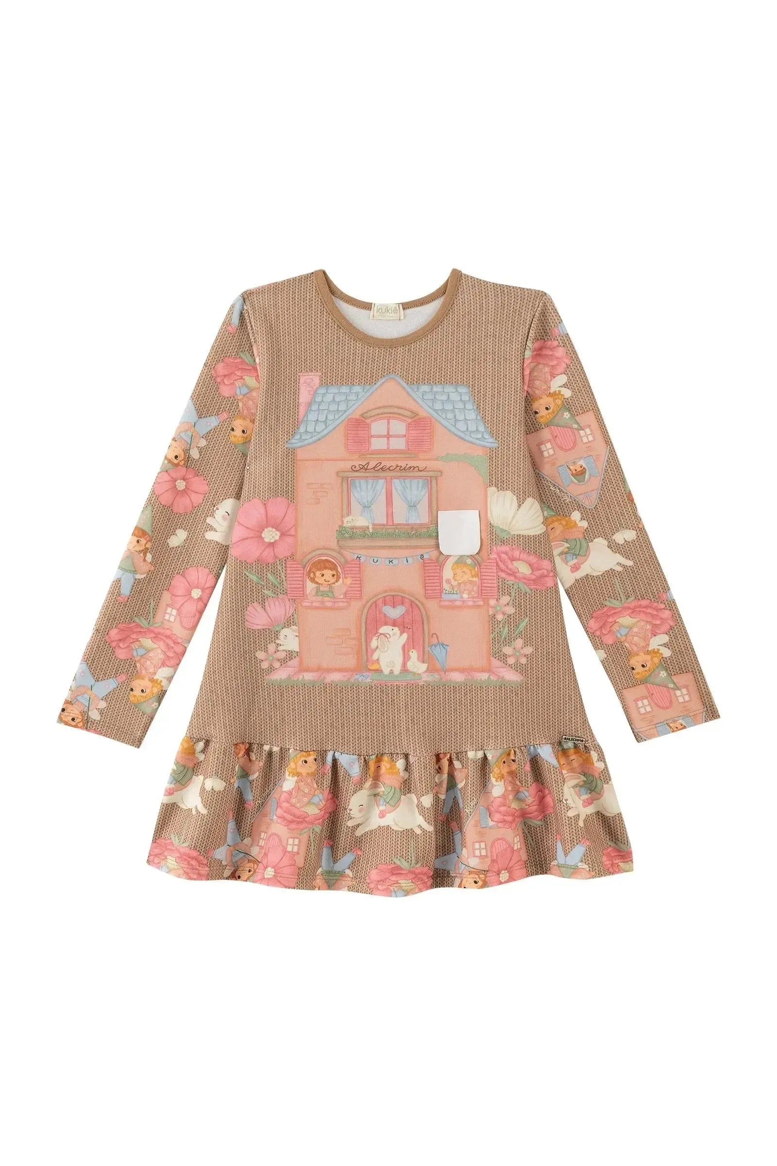 Vestido em Molecotton 90302 Kukiê Infantil Menina