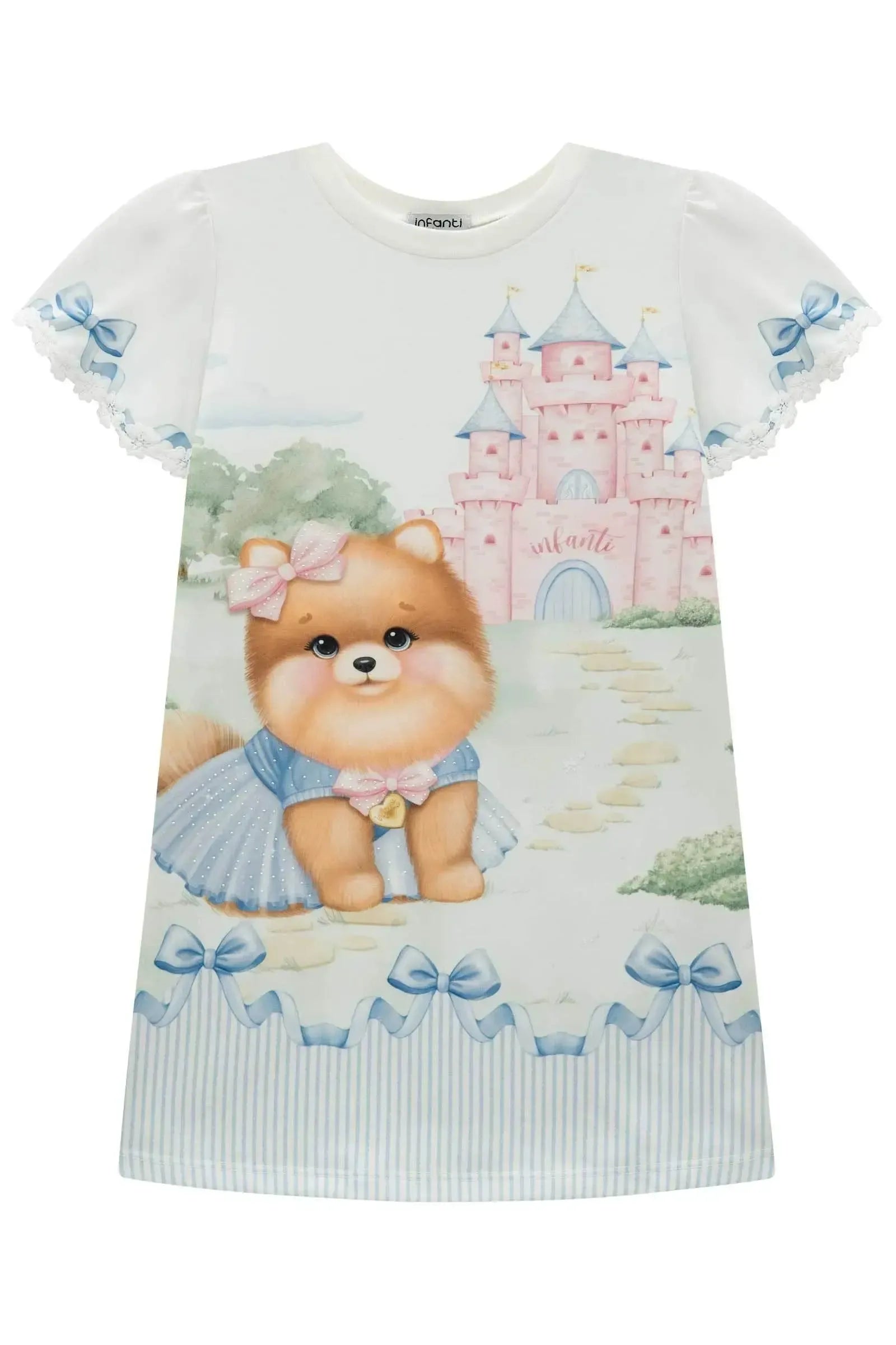 Vestido em Molecotton 93257 Infanti Infantil Menina