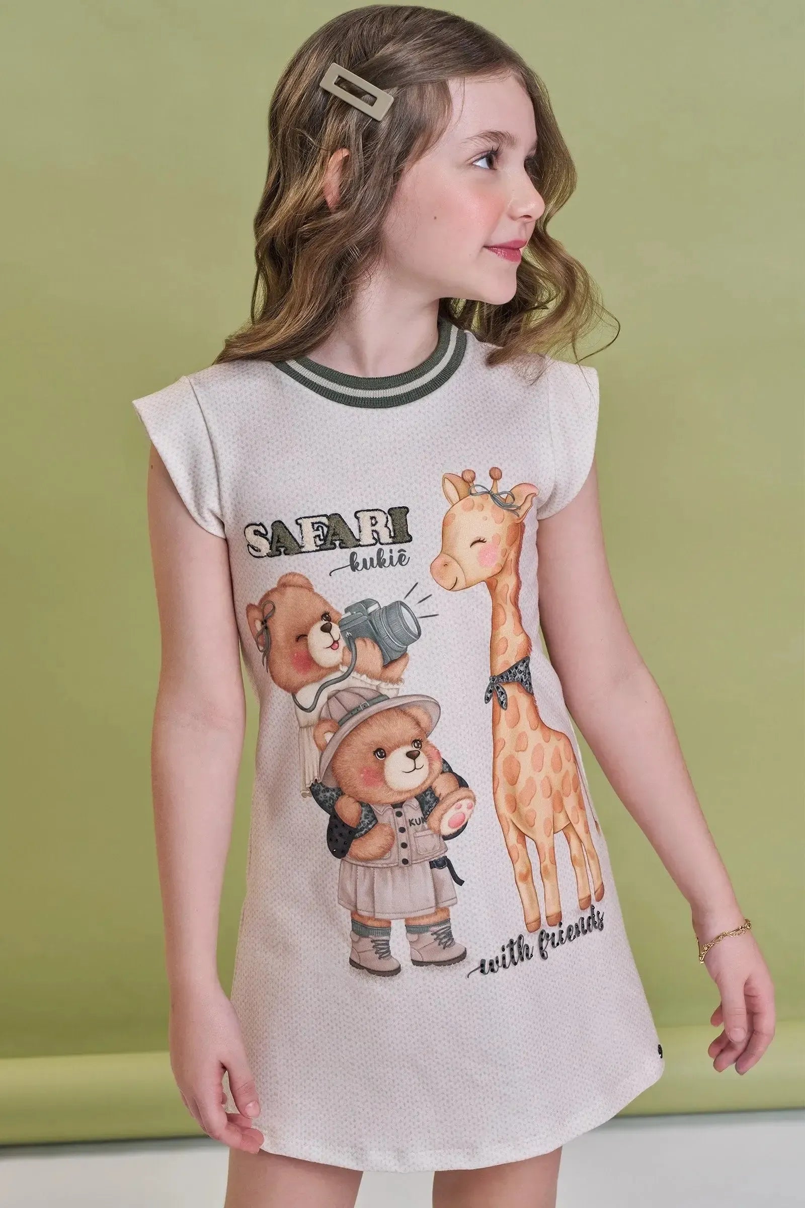 Vestido em Molecotton 93741 Kukiê Infantil Menina