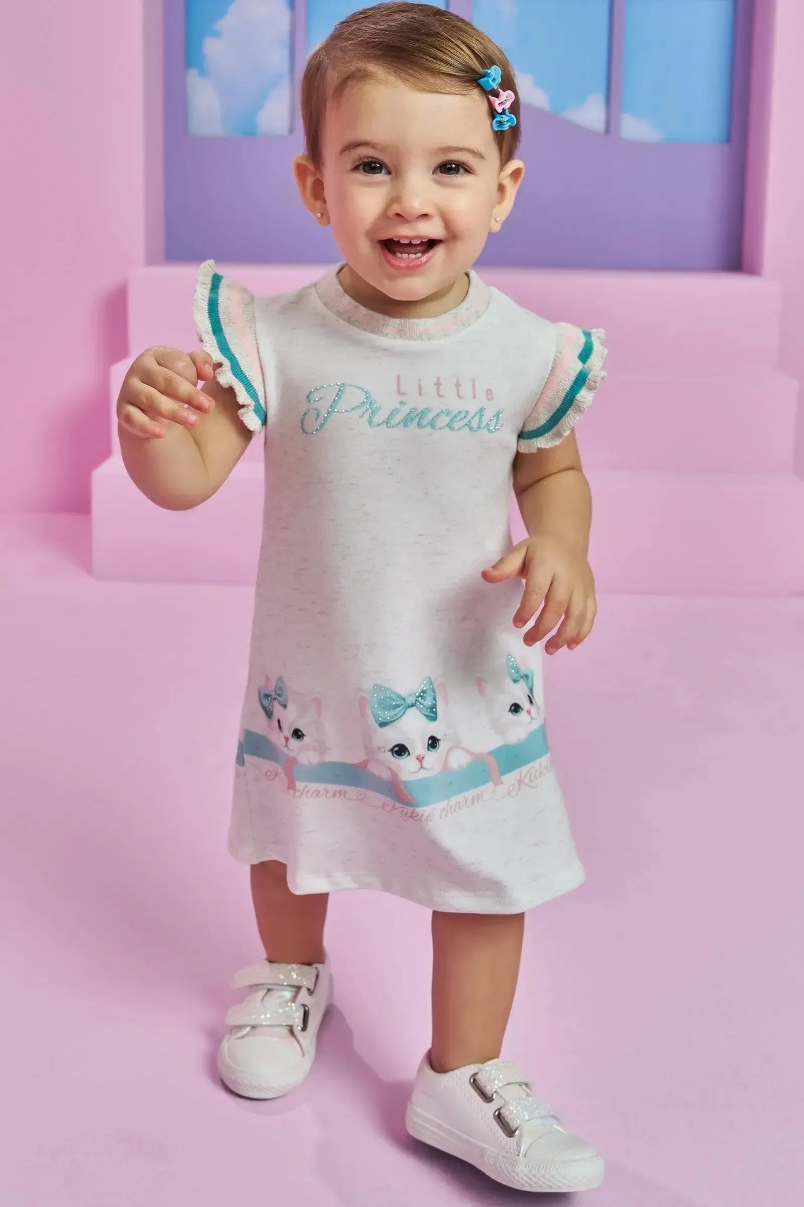 Vestido em Molecotton 93746 Kukiê Bebê Menina