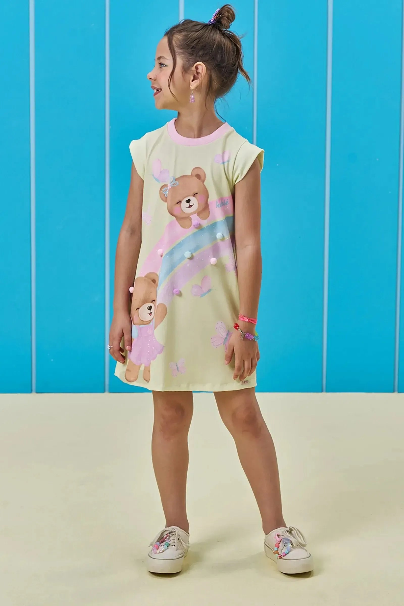 Vestido em Molecotton 93797 Kukiê Infantil Menina