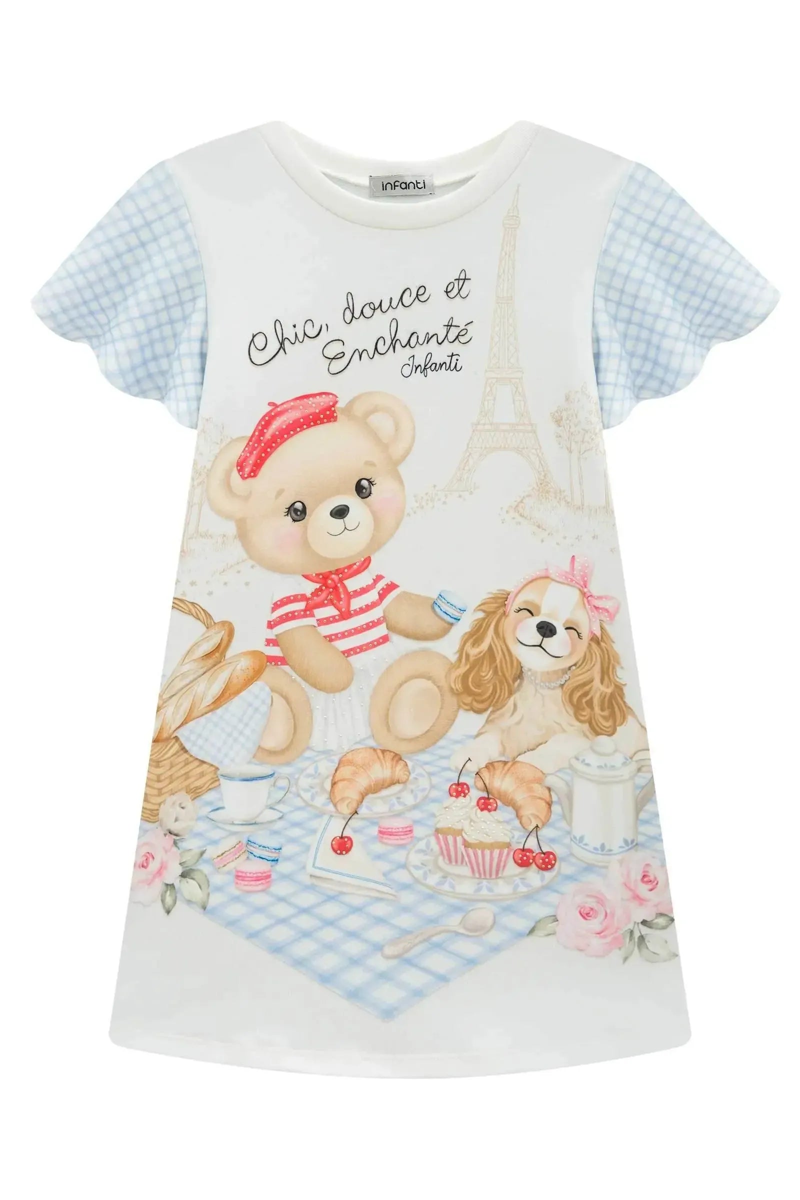 Vestido em Molecotton 94643 Infanti Infantil Menina