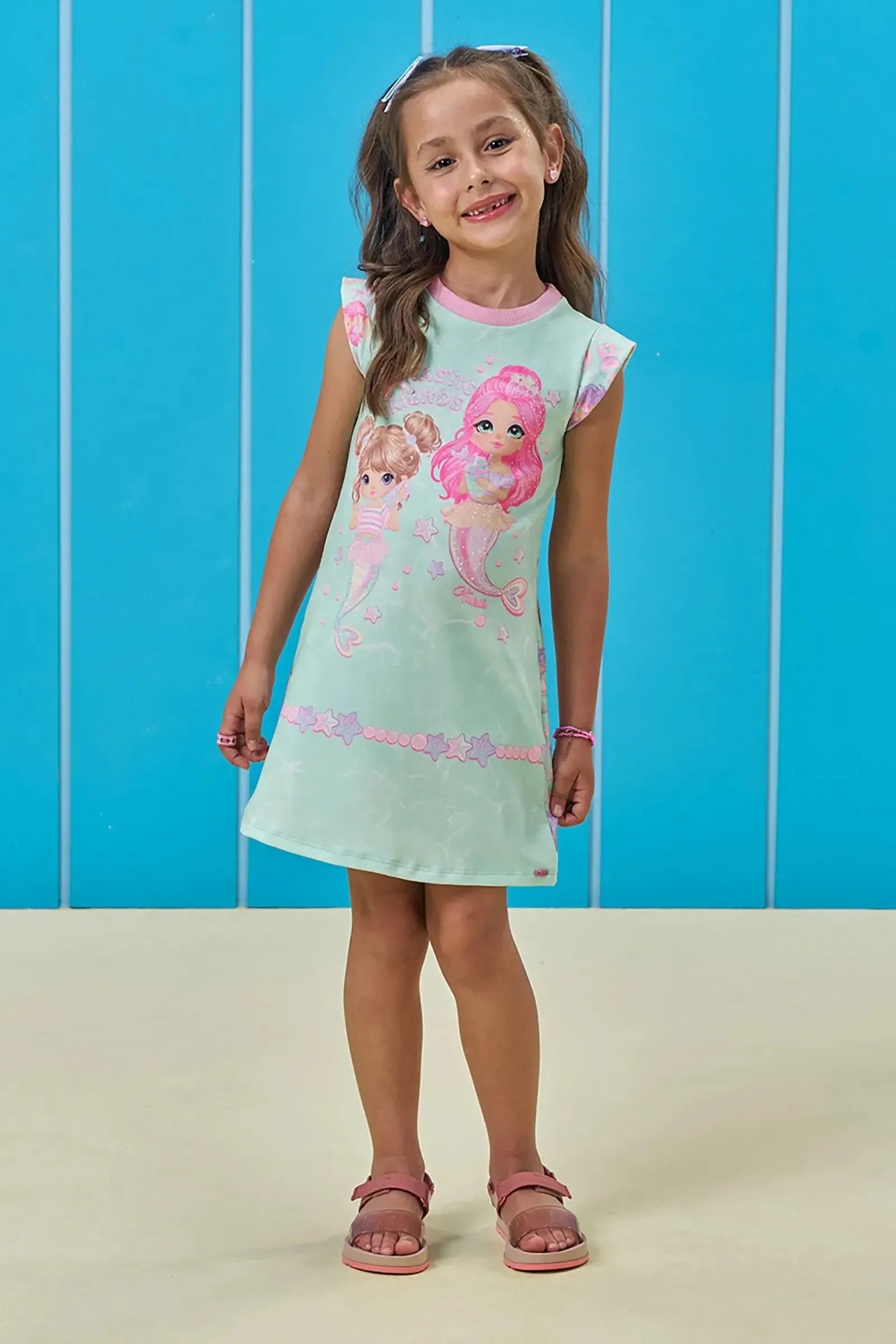 Vestido em Molecotton 95575 Kukiê Infantil Menina