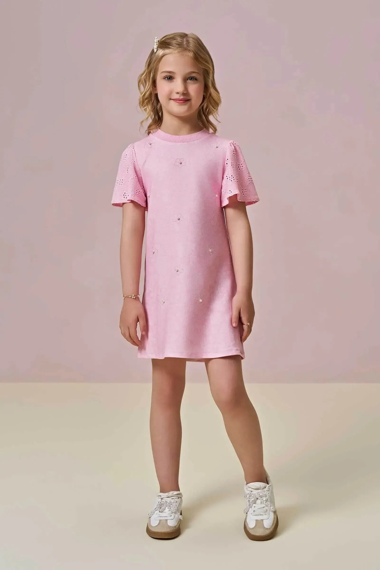 Vestido em Molecotton 95696 Infanti Infantil Menina