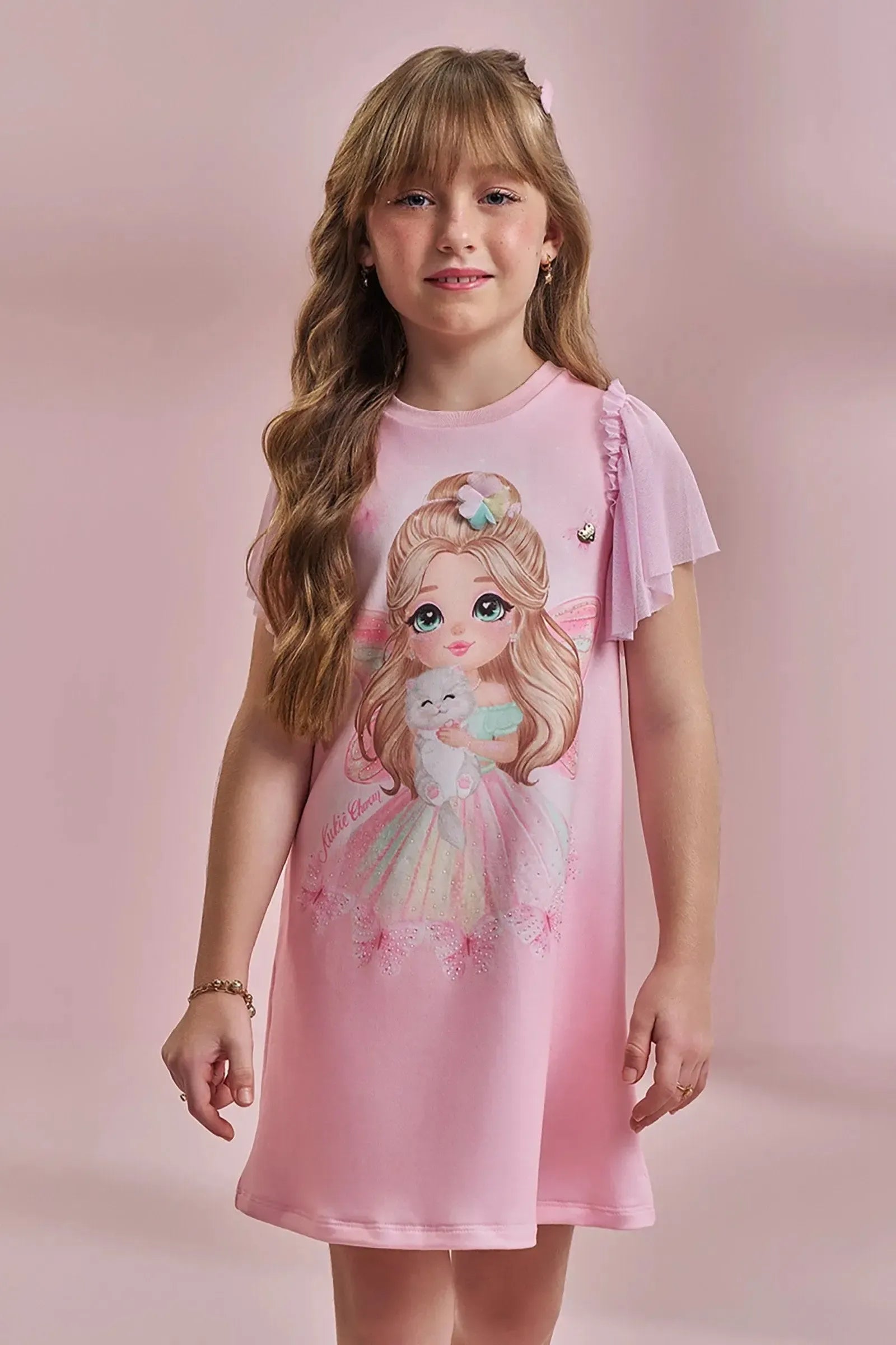 Vestido em Molecotton 96534 Kukiê Infantil Menina