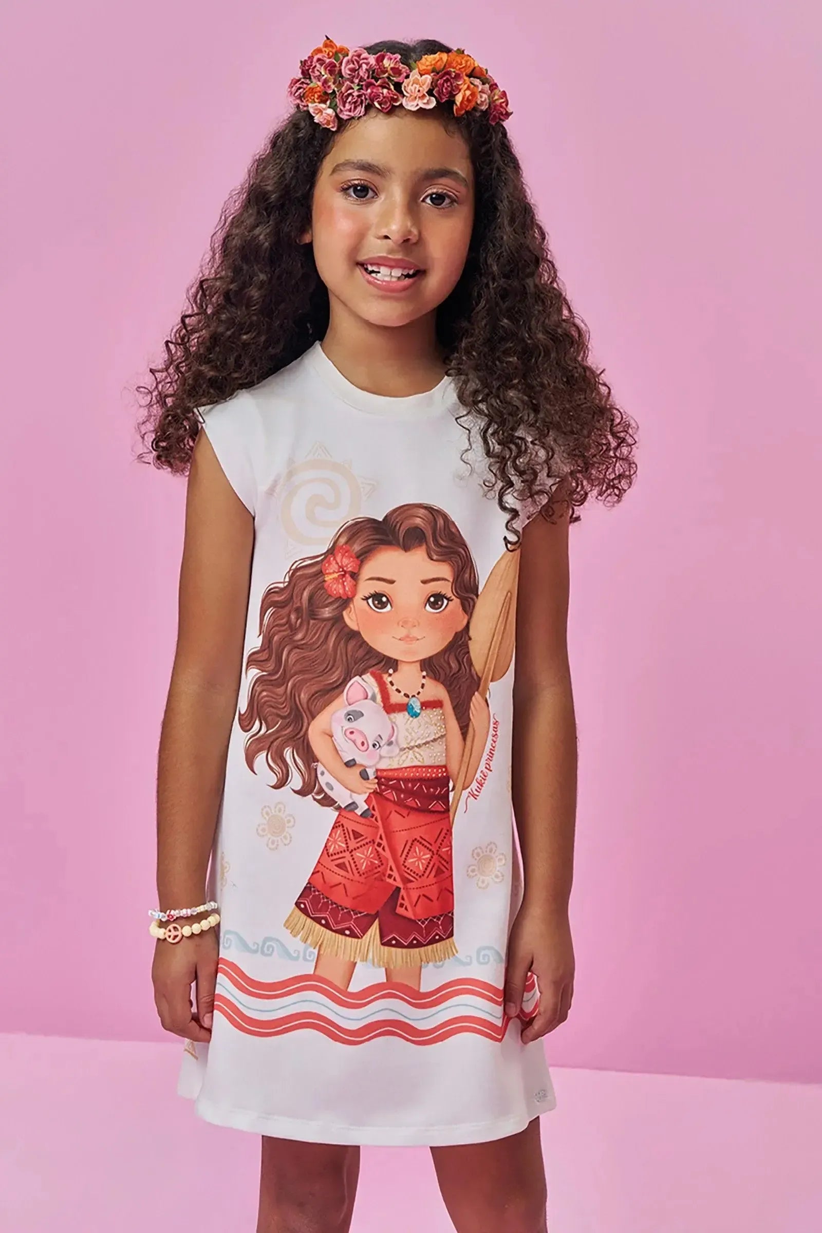 Vestido em Molecotton 96804 Kukiê Infantil Menina