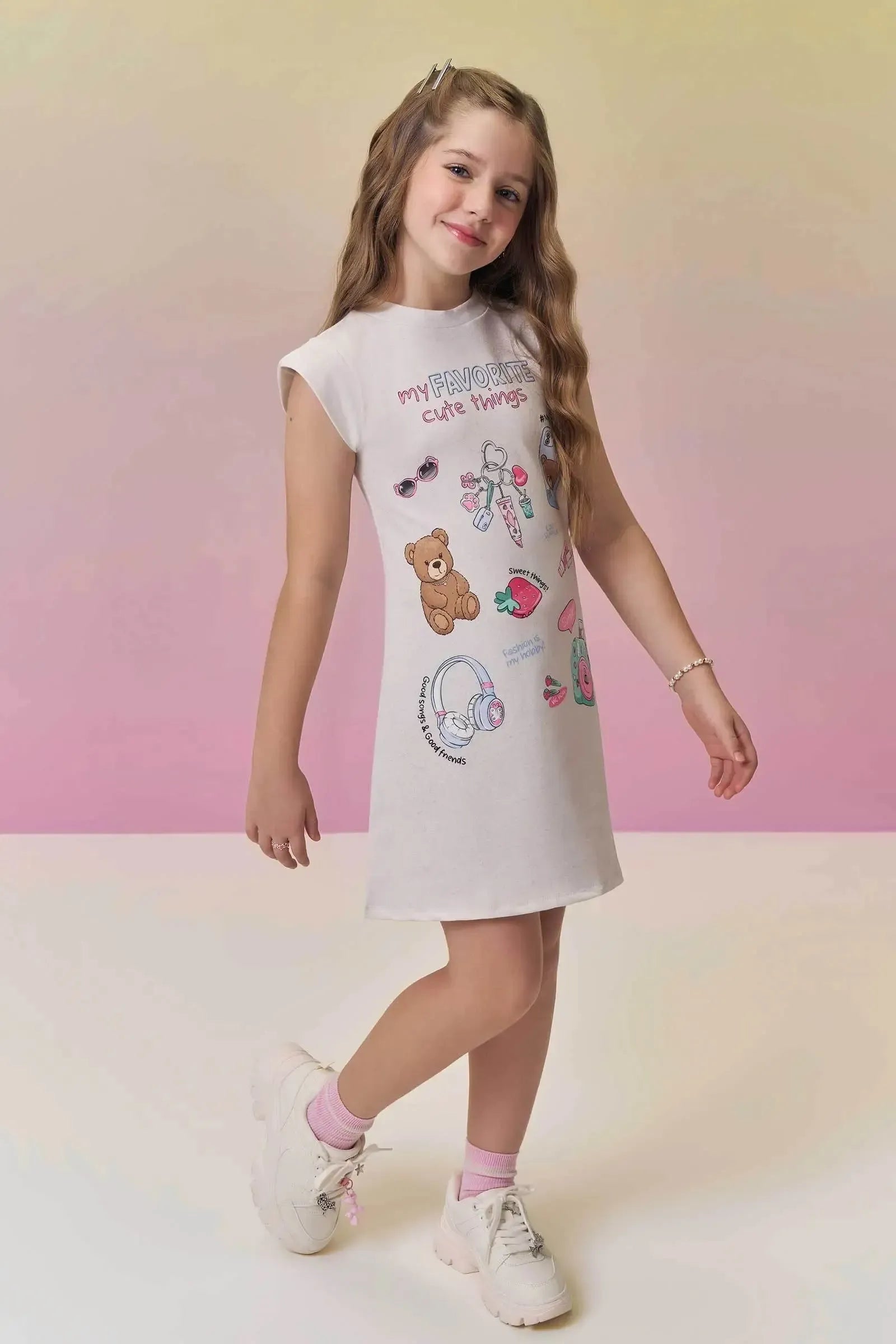 Vestido em Molecotton 96995 Vic&Vicky Teen Menina