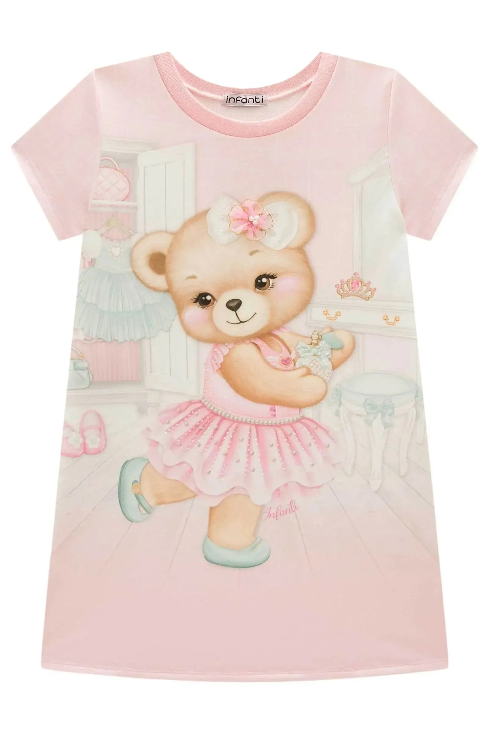 Vestido em Molecotton 97935 Infanti Infantil Menina