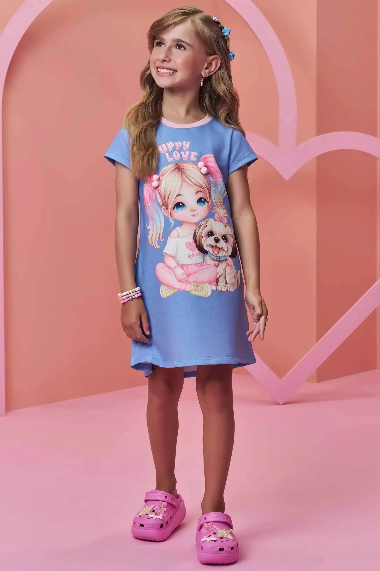 Vestido em Molecotton 97944 Infanti Infantil Menina