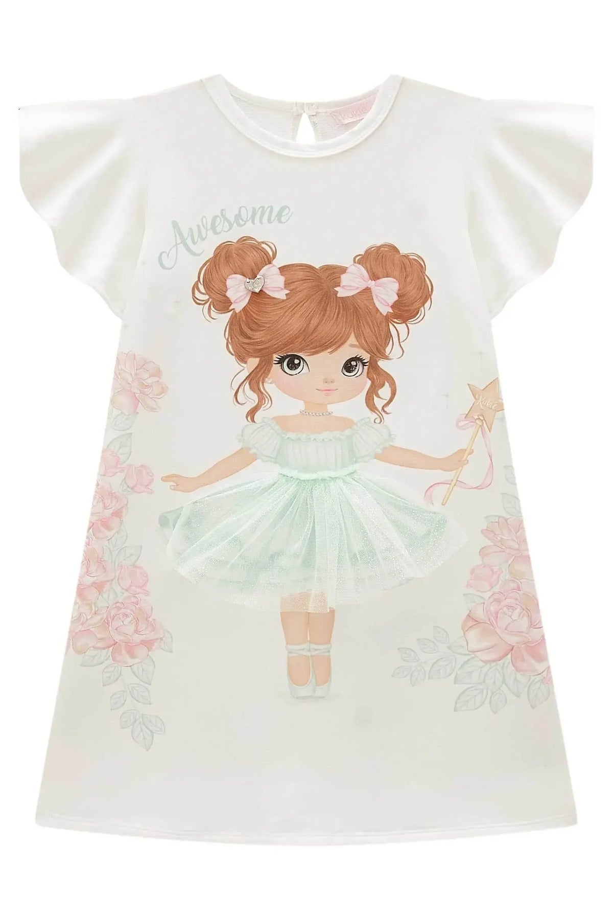 Vestido em Molecotton 98843 Kukiê Infantil Menina