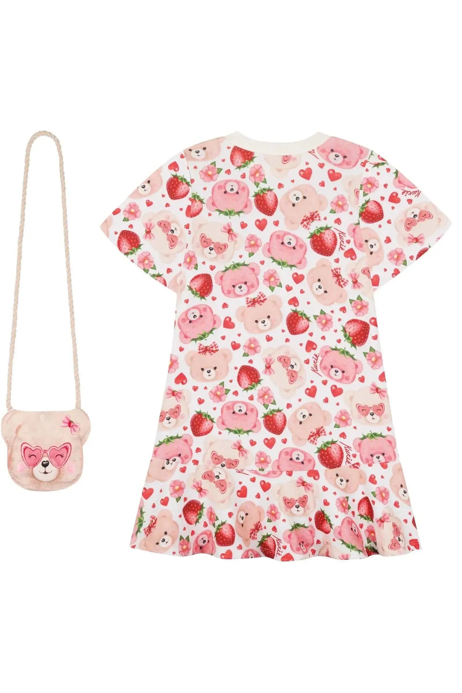 Vestido em Molecotton (acompanha Bolsa) 84217 Kukiê Infantil Menina