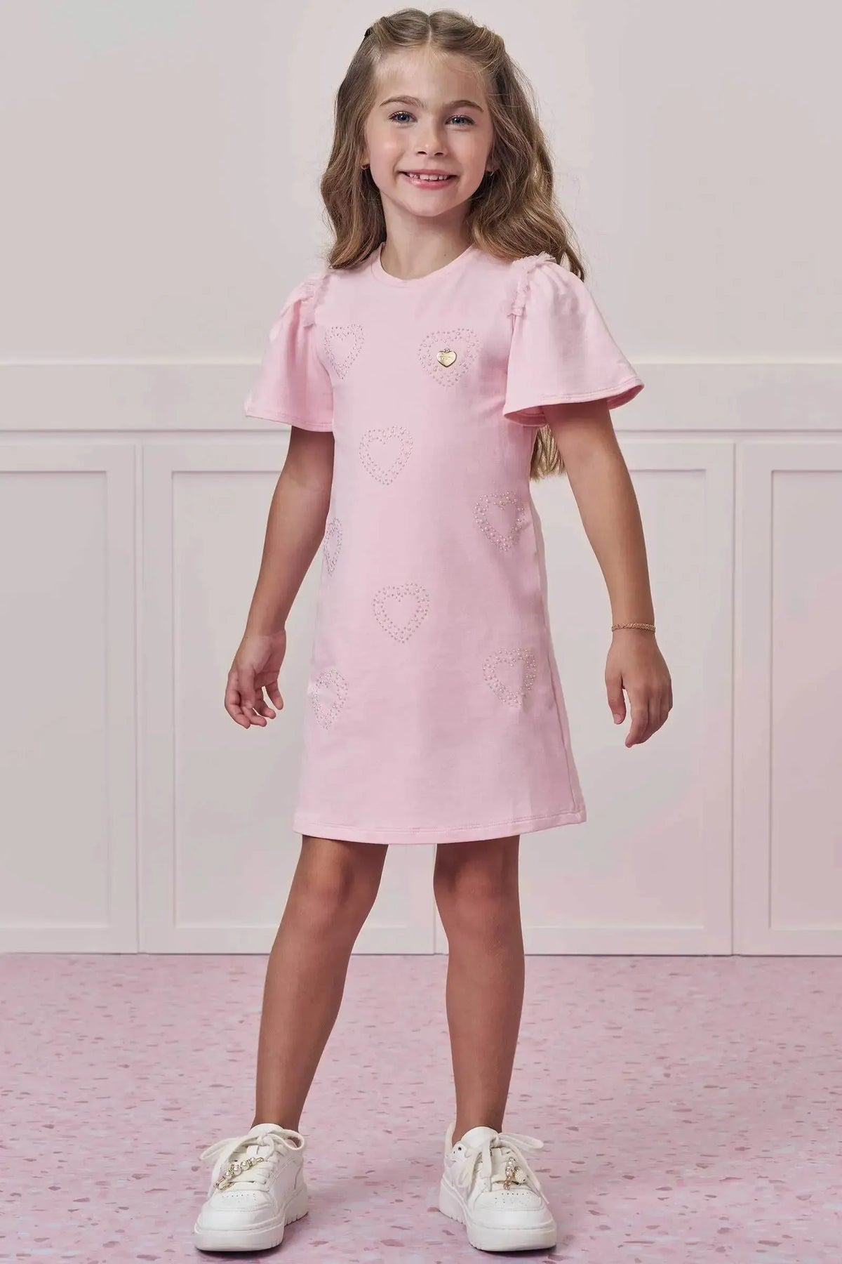 Vestido em Molevisco 98765 Infanti Infantil Menina