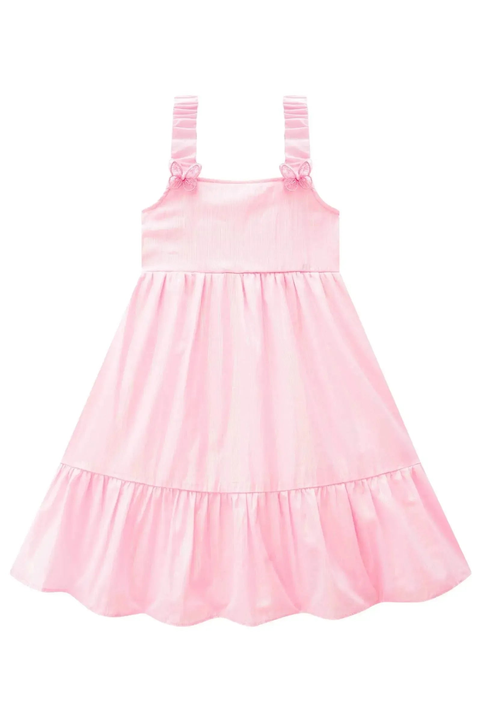 Vestido em Tecido Brilho Holográfico 87183 Infanti Infantil Menina