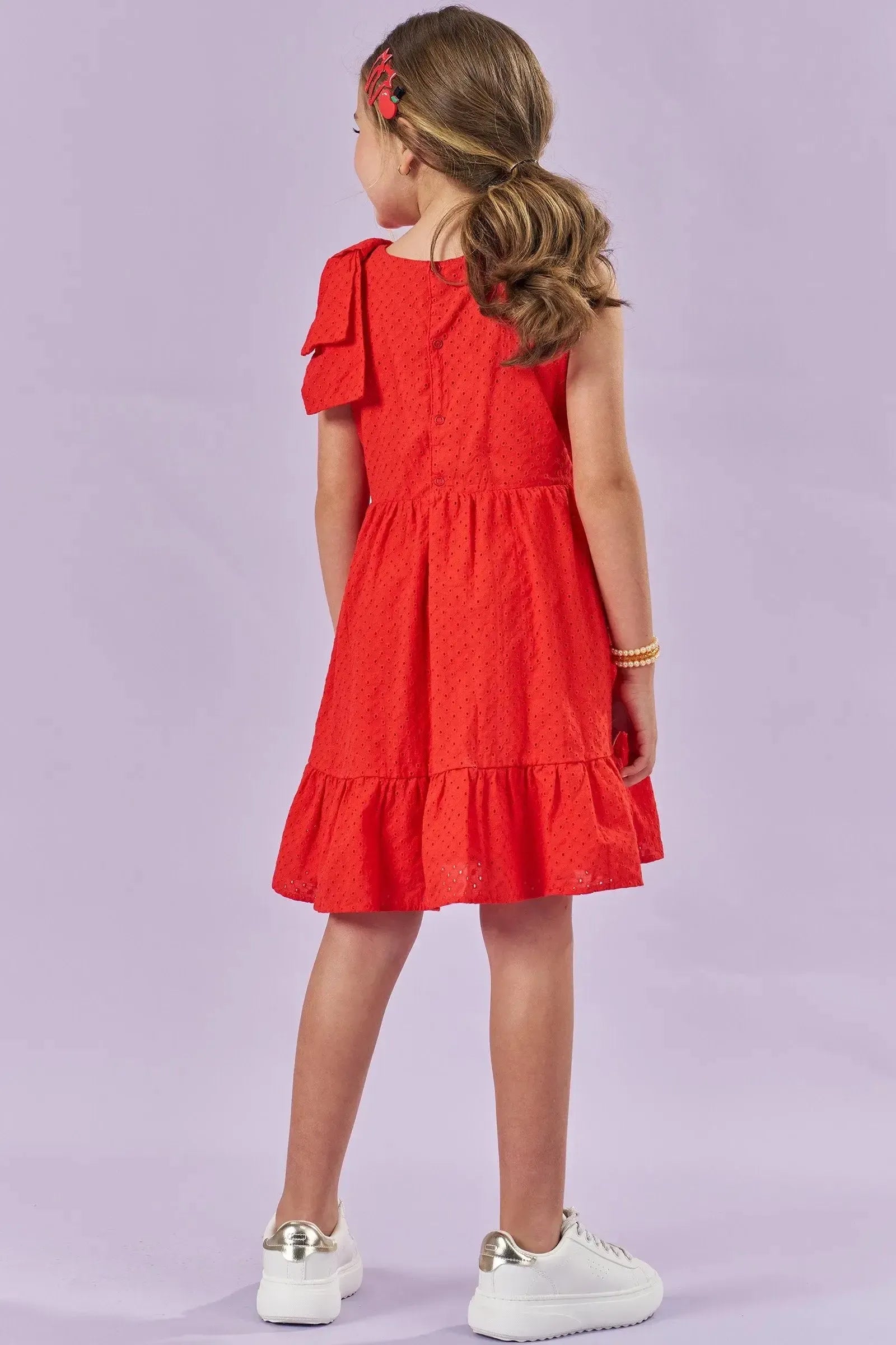 Vestido em Tecido Laise 83474 Kukiê Infantil Menina