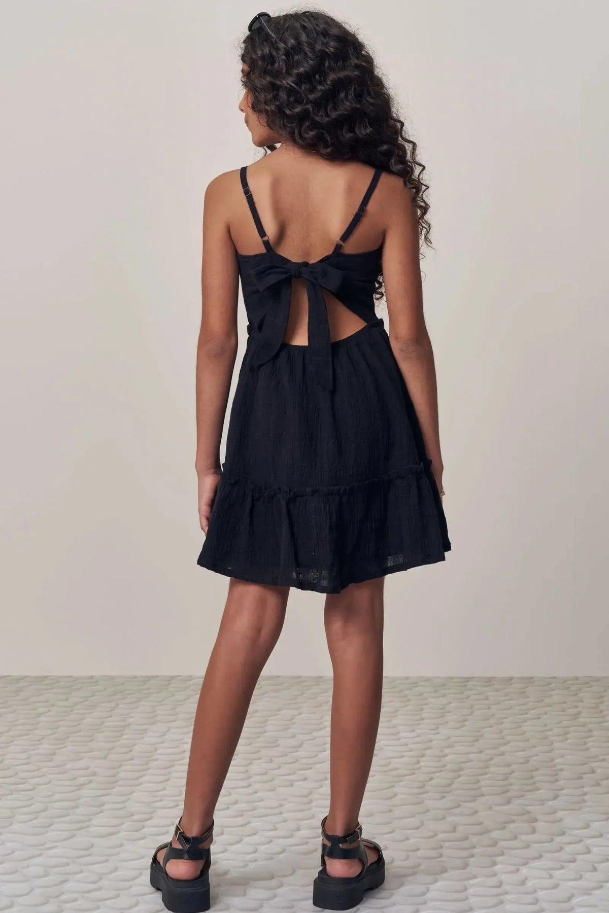 Vestido em Tecido Plano Aimee 98180 Lilimoon Teen Menina
