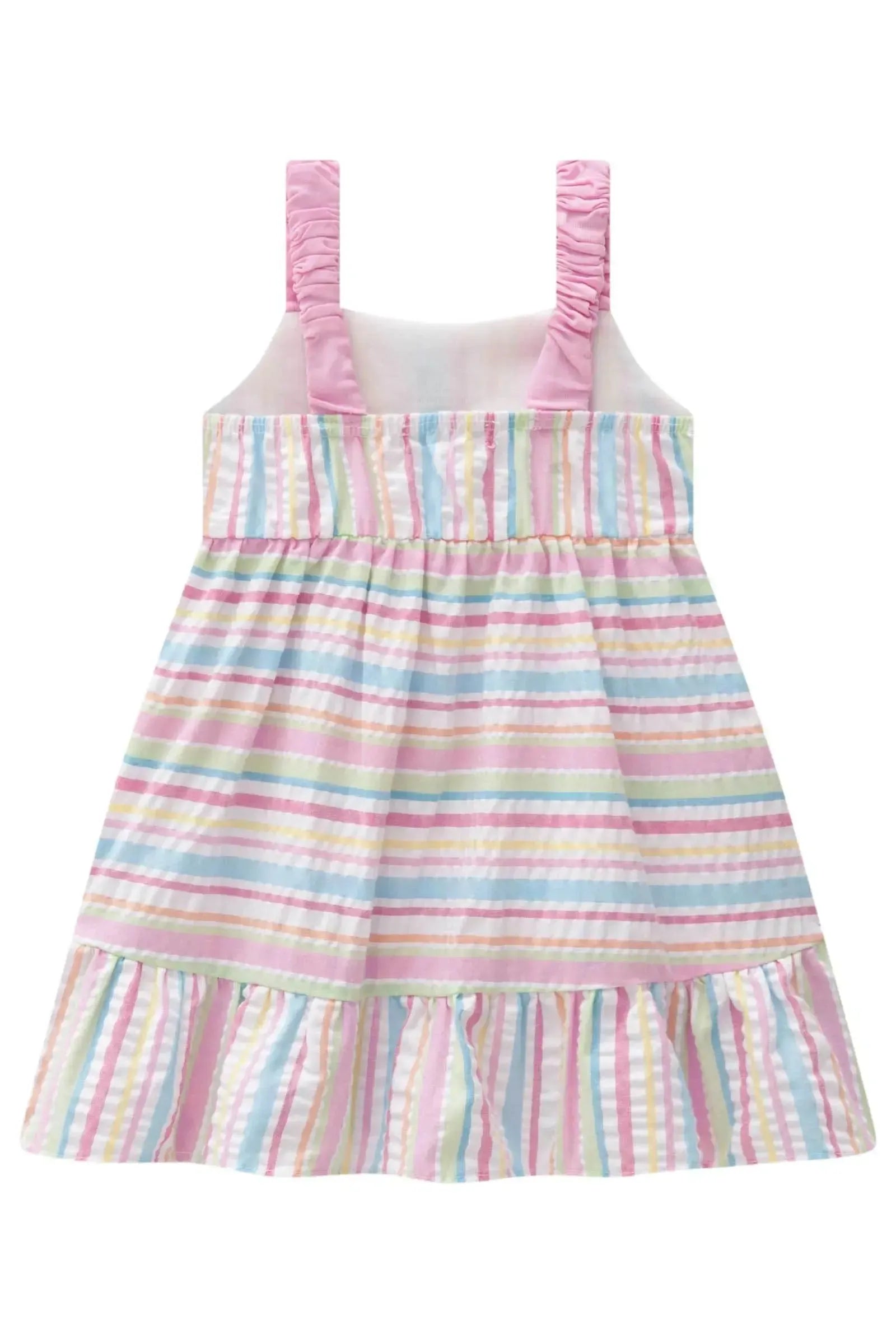 Vestido em Tecido Rainbow 83592 Infanti Bebê Menina