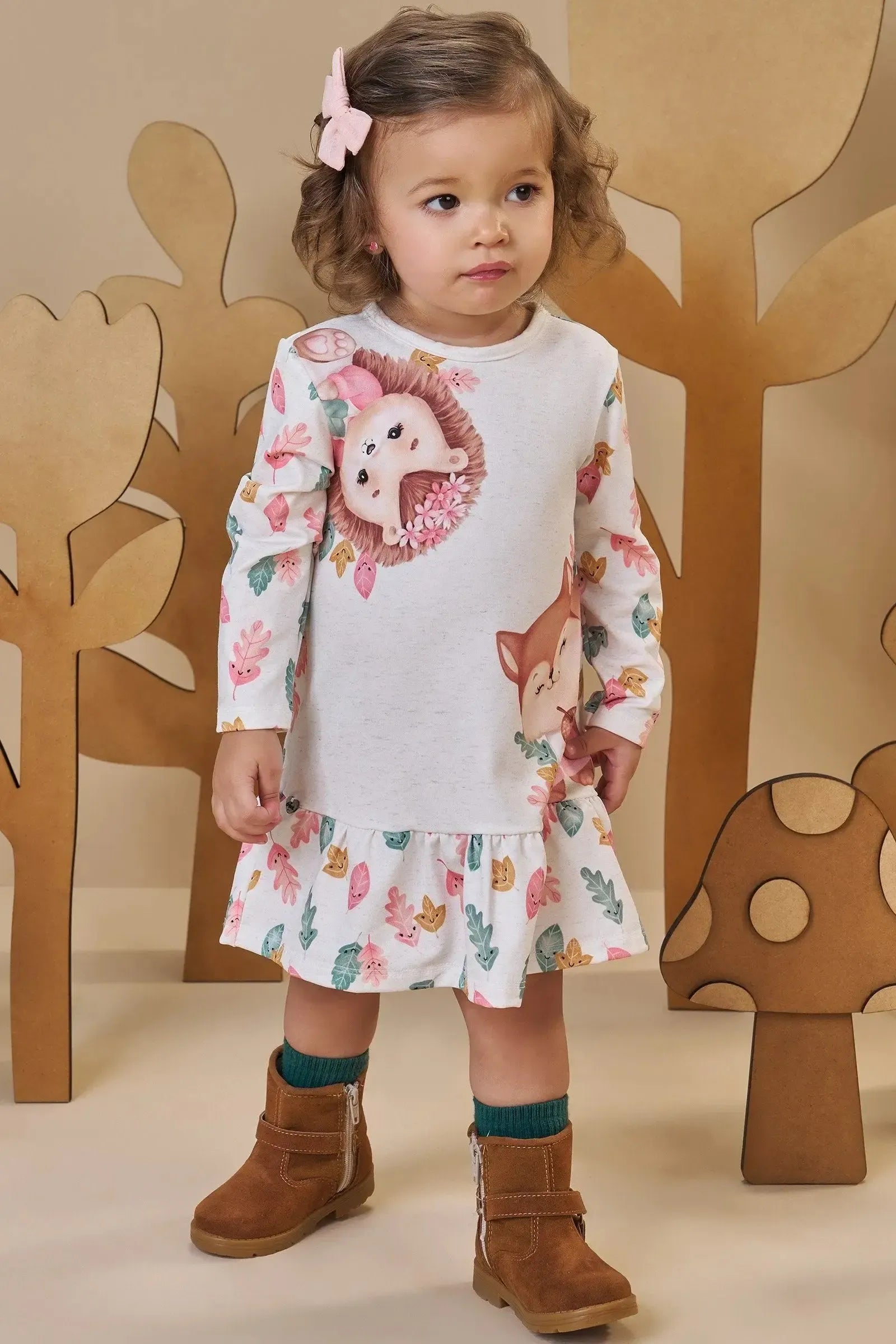 Vestido em Termoskin Peluciado 89208 Infanti Bebê Menina
