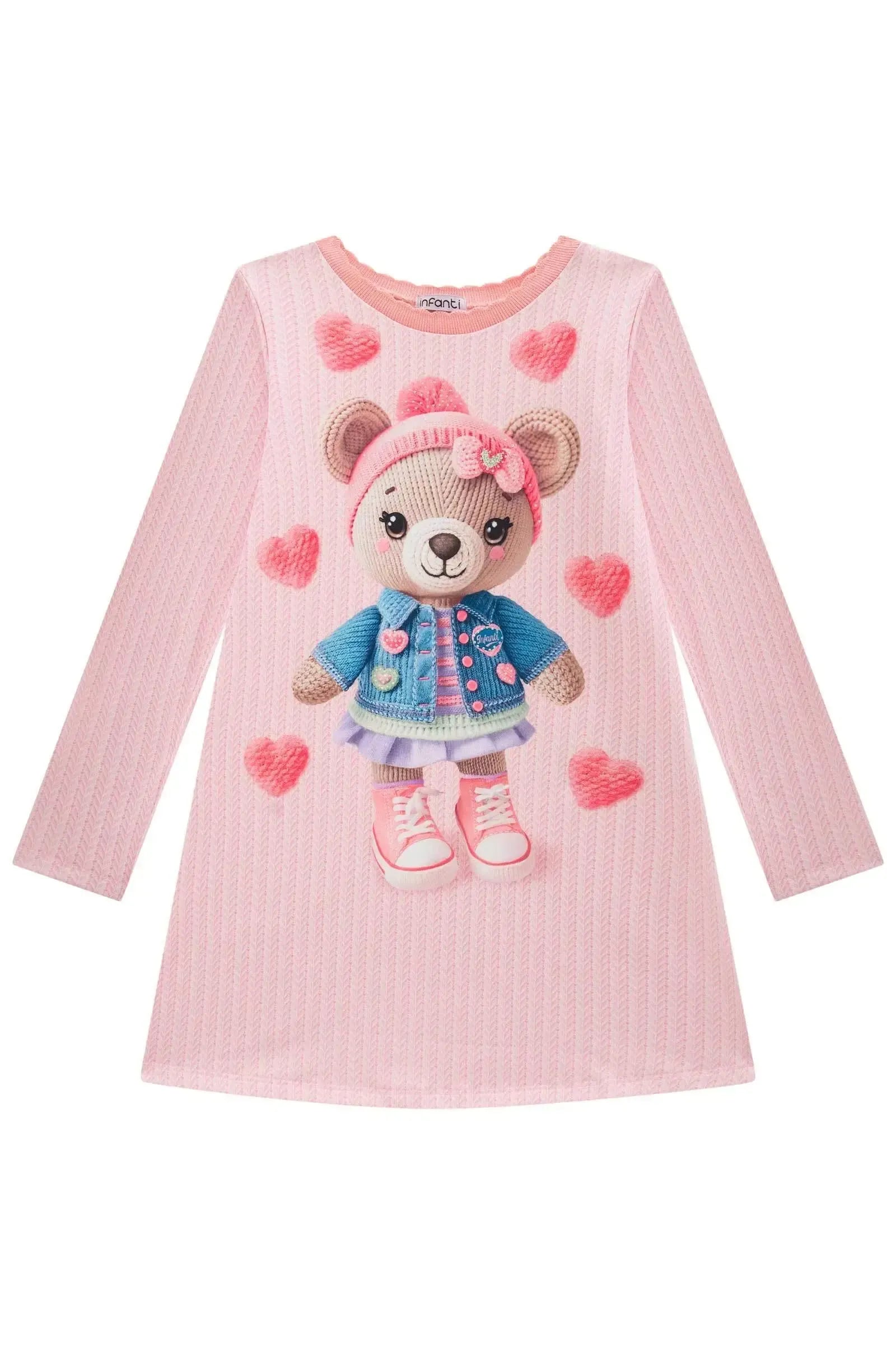 Vestido em Termoskin Peluciado 89209 Infanti Infantil Menina