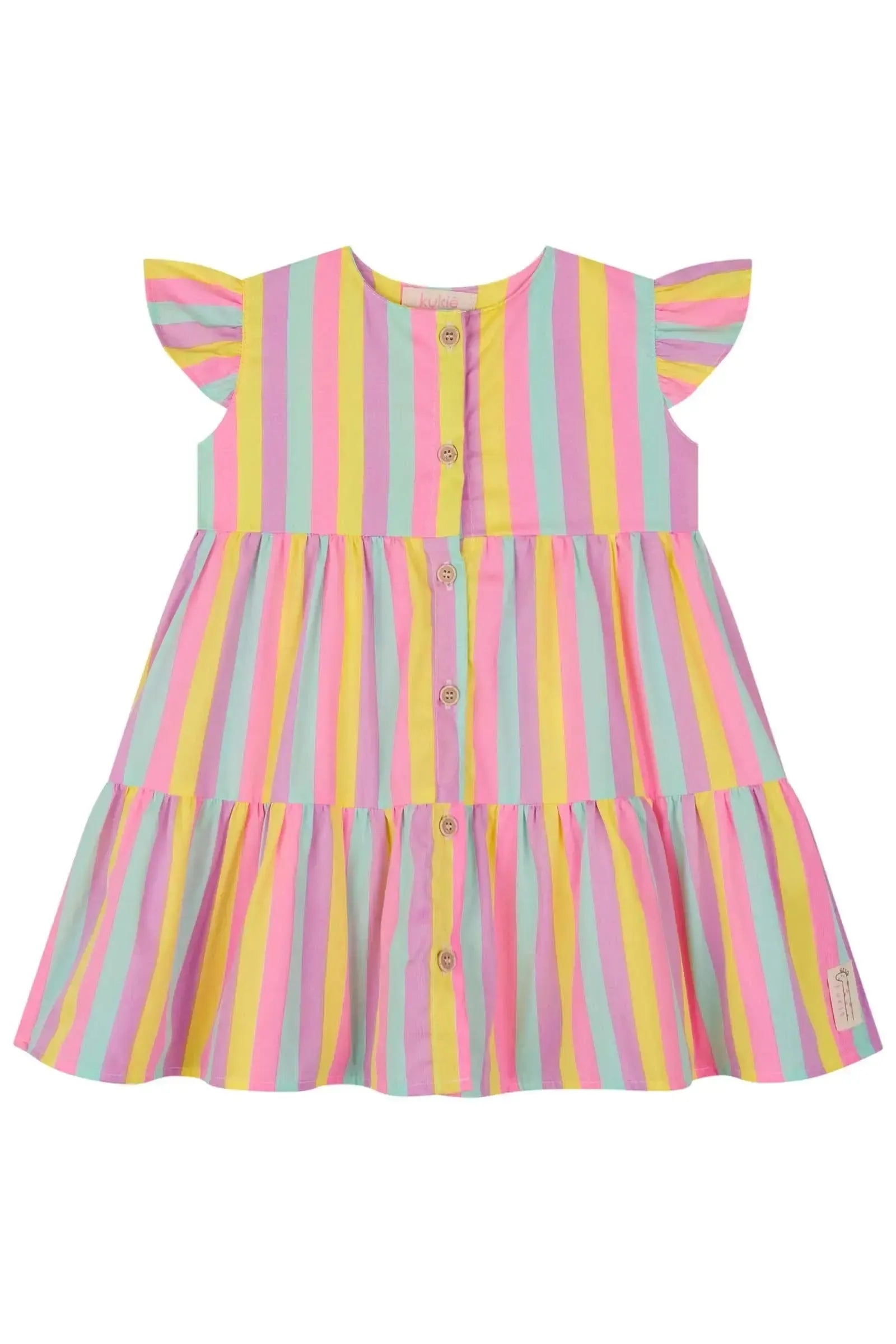 Vestido em Tricoline 100% Algodão 84824 Kukiê Bebê Menina