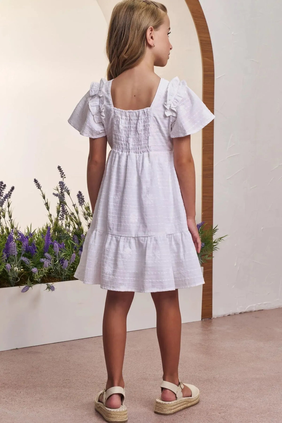 Vestido em Tricoline Bordada 98534 Infanti Infantil Menina