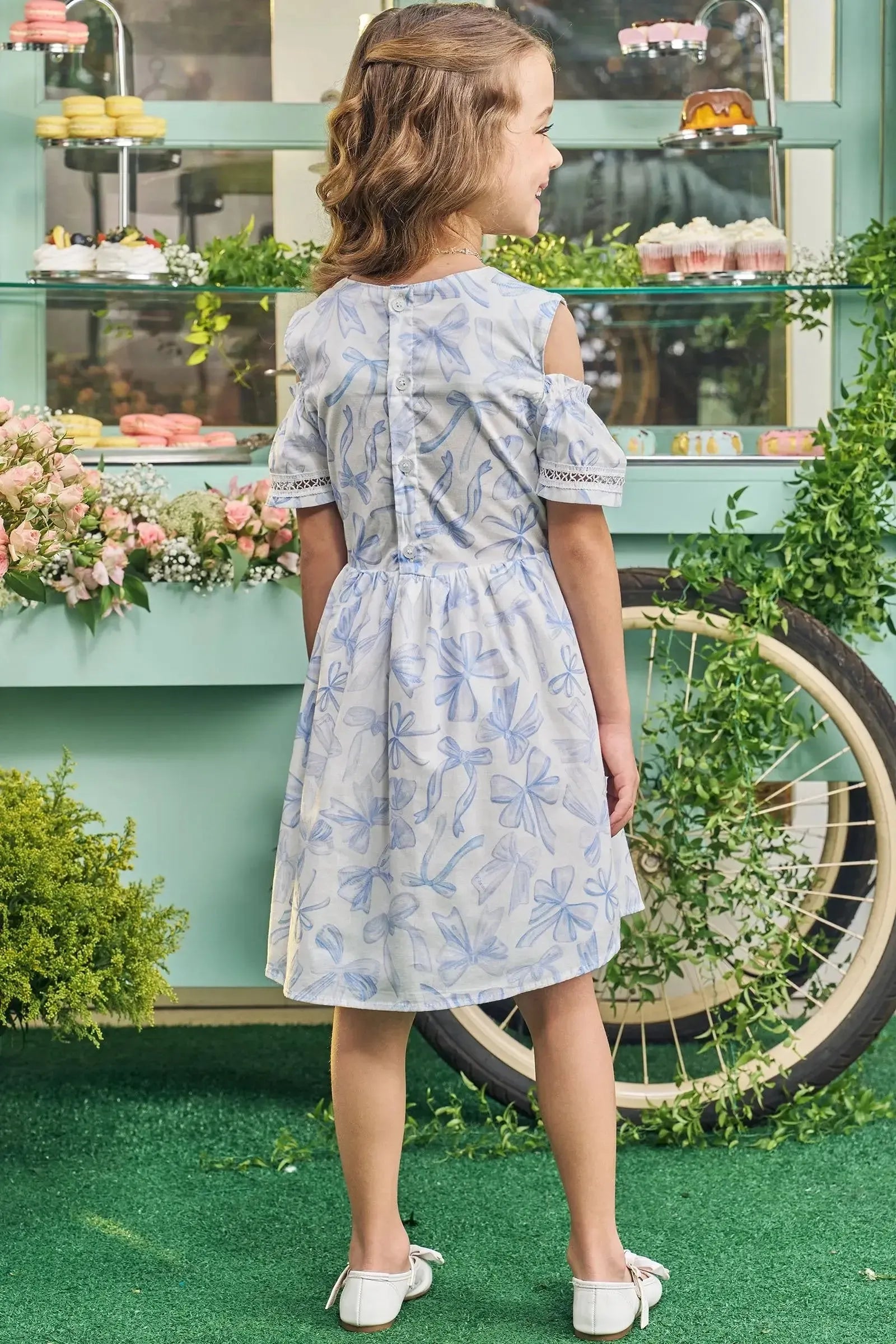 Vestido em Tricoline com Elastano 83190 Kukiê Infantil Menina