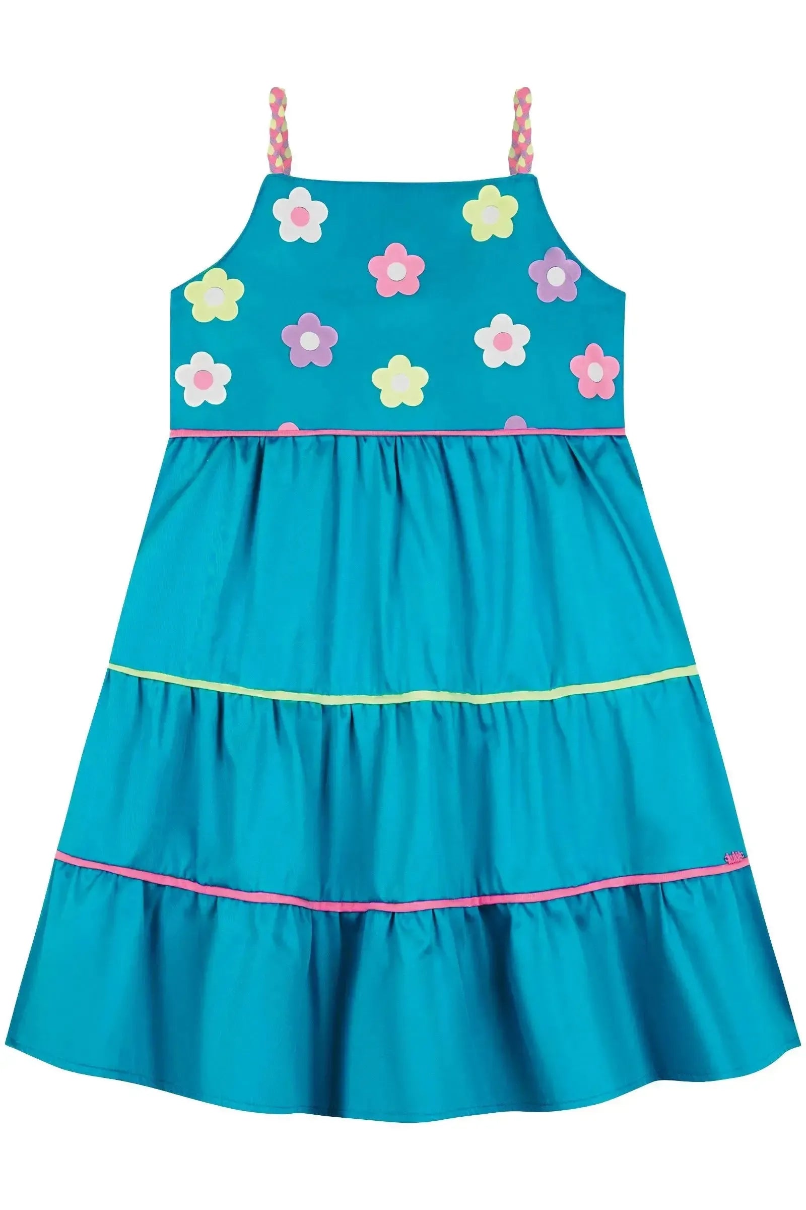 Vestido em Tricoline Glow 88320 Kukiê Infantil Menina