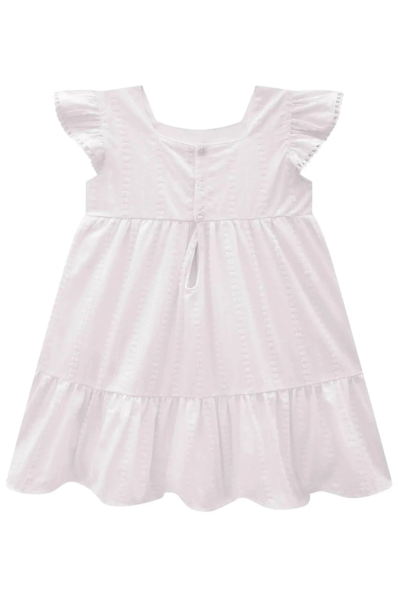 Vestido em Tricoline Texturizado 83441 Infanti Bebê Menina