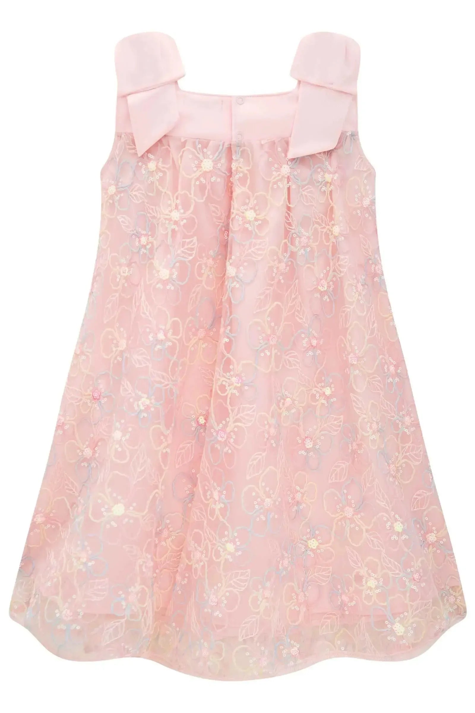 Vestido em Tule Bordado Garden 84008 Infanti Infantil Menina
