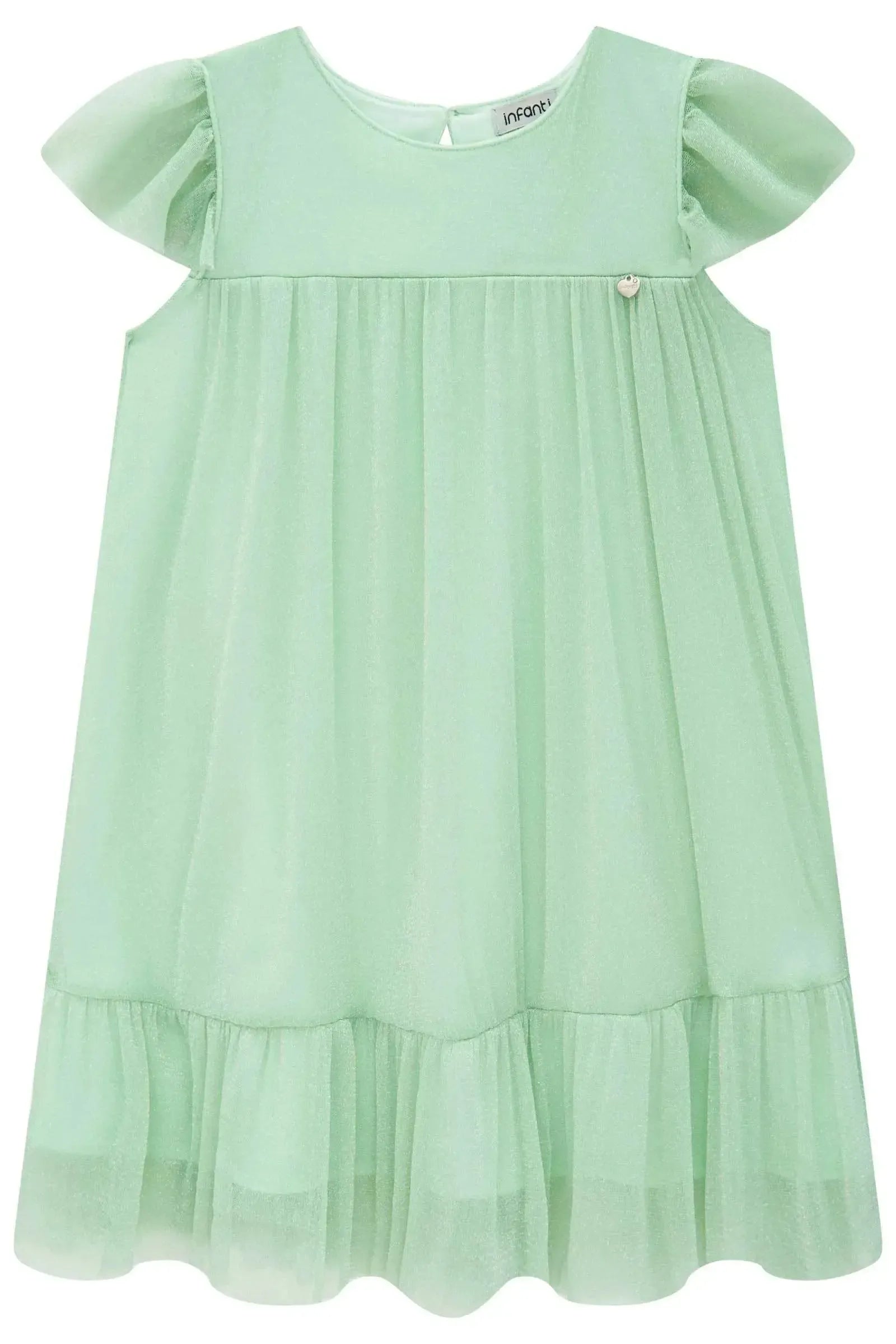 Vestido em Tule Brilho 90403 Infanti Infantil Menina