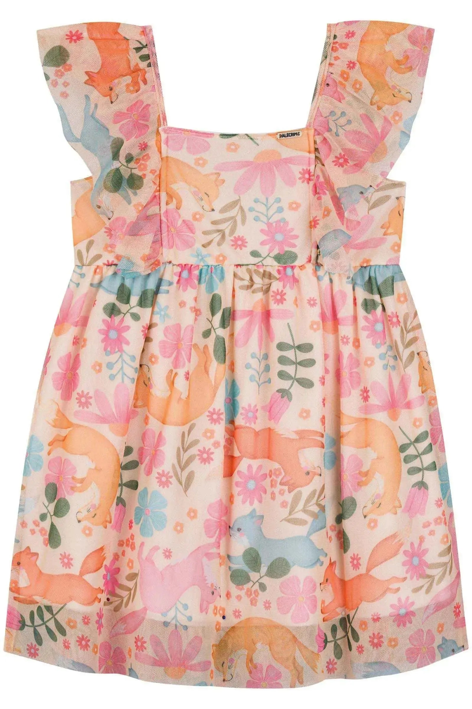 Vestido em Tule com Elastano 86737 Kukiê Bebê Menina