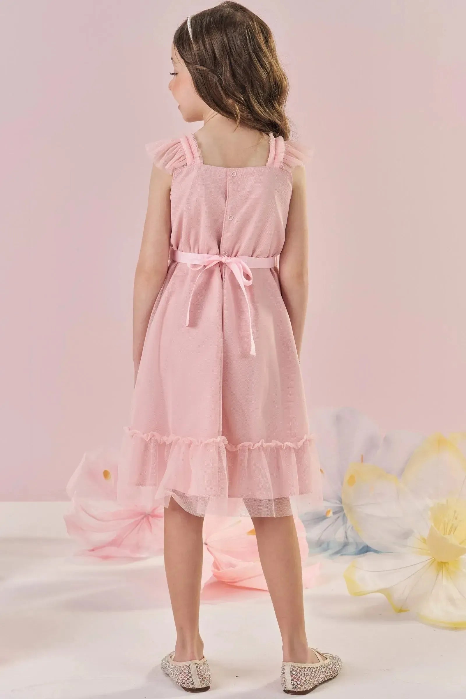 Vestido em Tule com Elastano 87342 Kukiê Infantil Menina