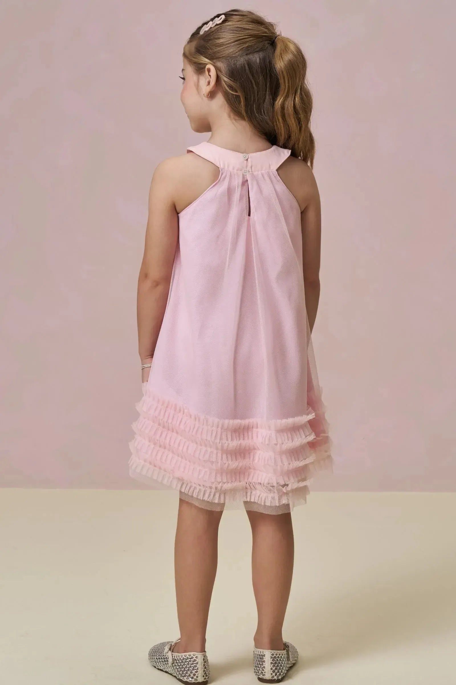 Vestido em Tule com Elastano 97160 Infanti Infantil Menina