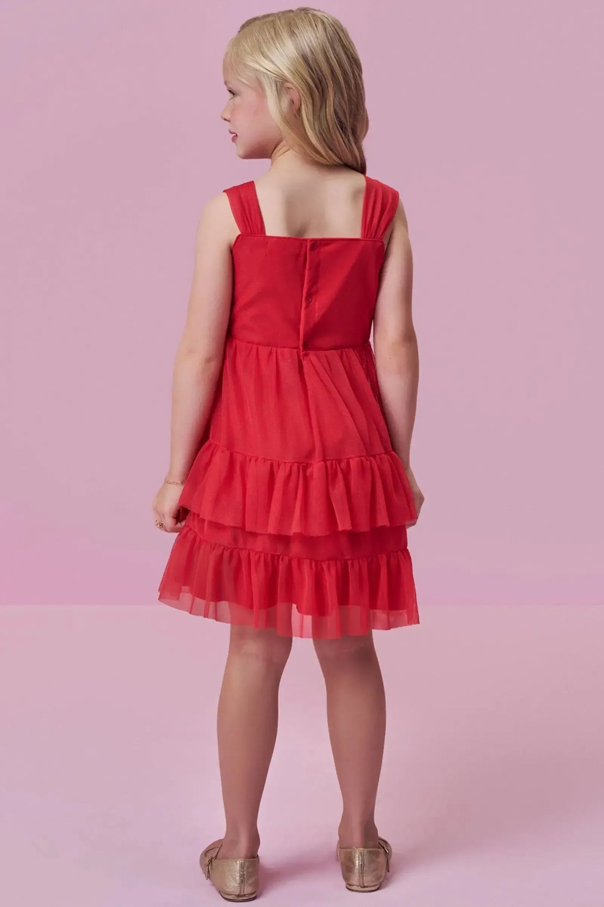 Vestido em Tule com Elastano 99200 Kukiê Infantil Menina