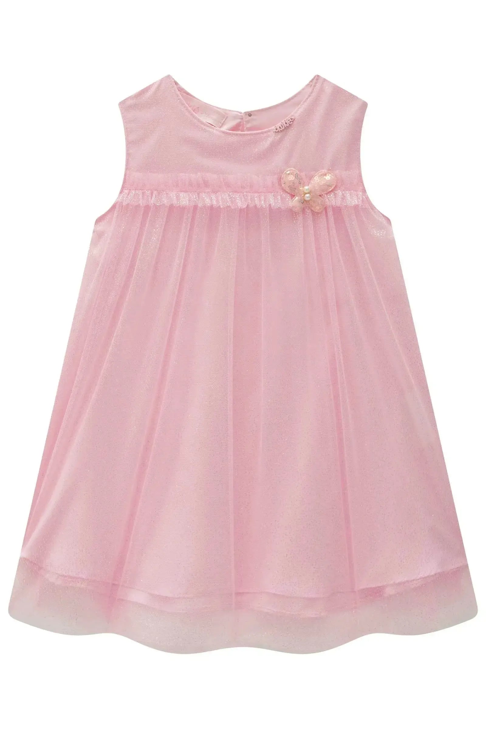 Vestido em Tule Glitter 98853 Kukiê Bebê Menina