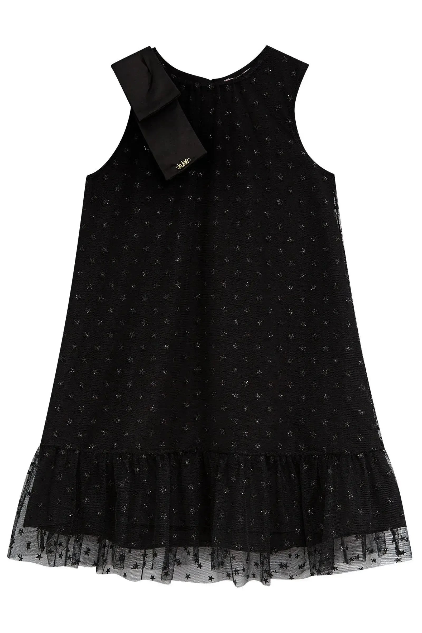 Vestido em Tule Glitter Estrelas 96564 Kukiê Infantil Menina