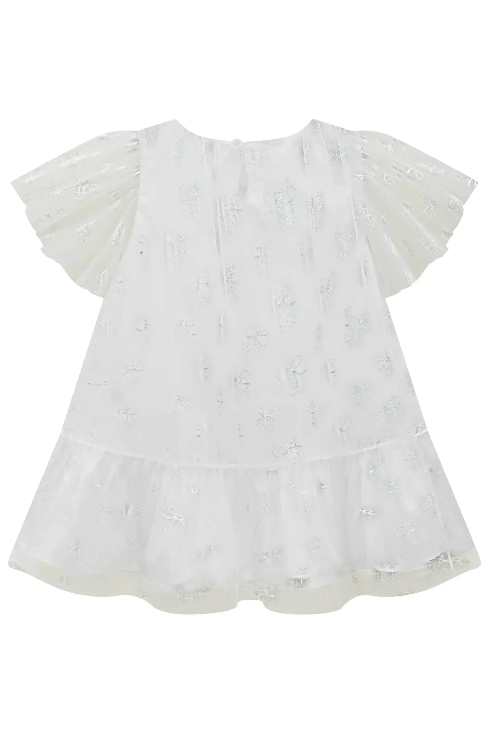 Vestido em Tule Laços Foil 98857 Kukiê Bebê Menina