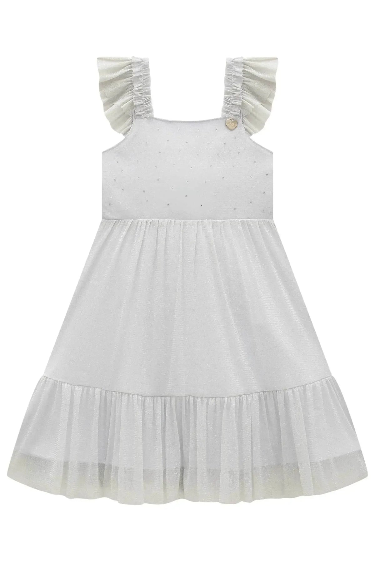 Vestido em Tule Shine 99001 Infanti Infantil Menina