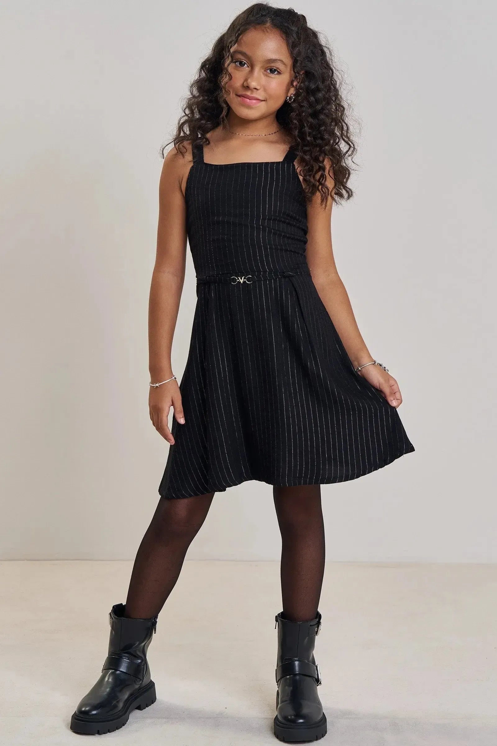 Vestido em Visco Shine 90141 Vic&Vicky Teen Menina