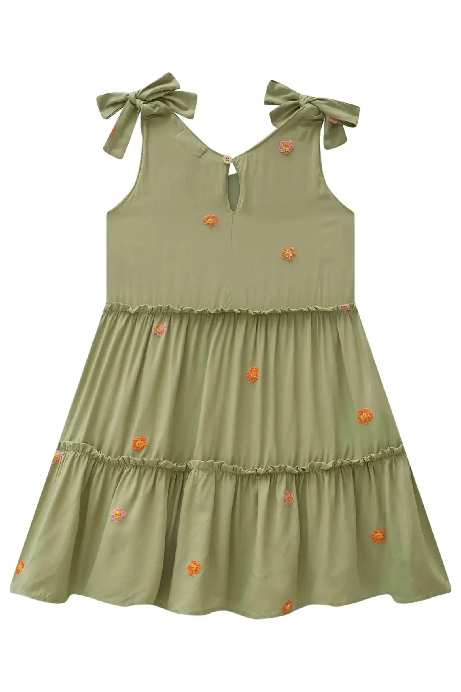 Vestido em Viscose Bordado Flores 82982 Infanti Infantil Menina