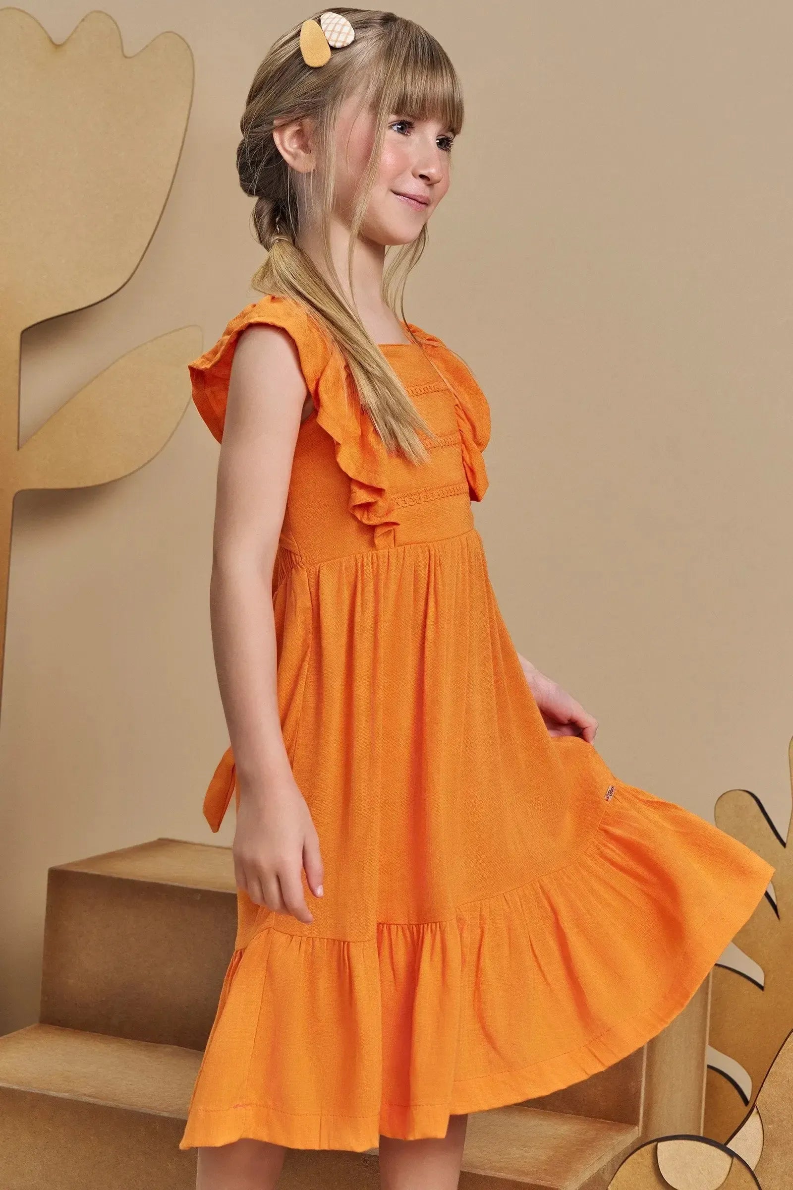 Vestido em Viscose com Elastano 93277 Infanti Infantil Menina