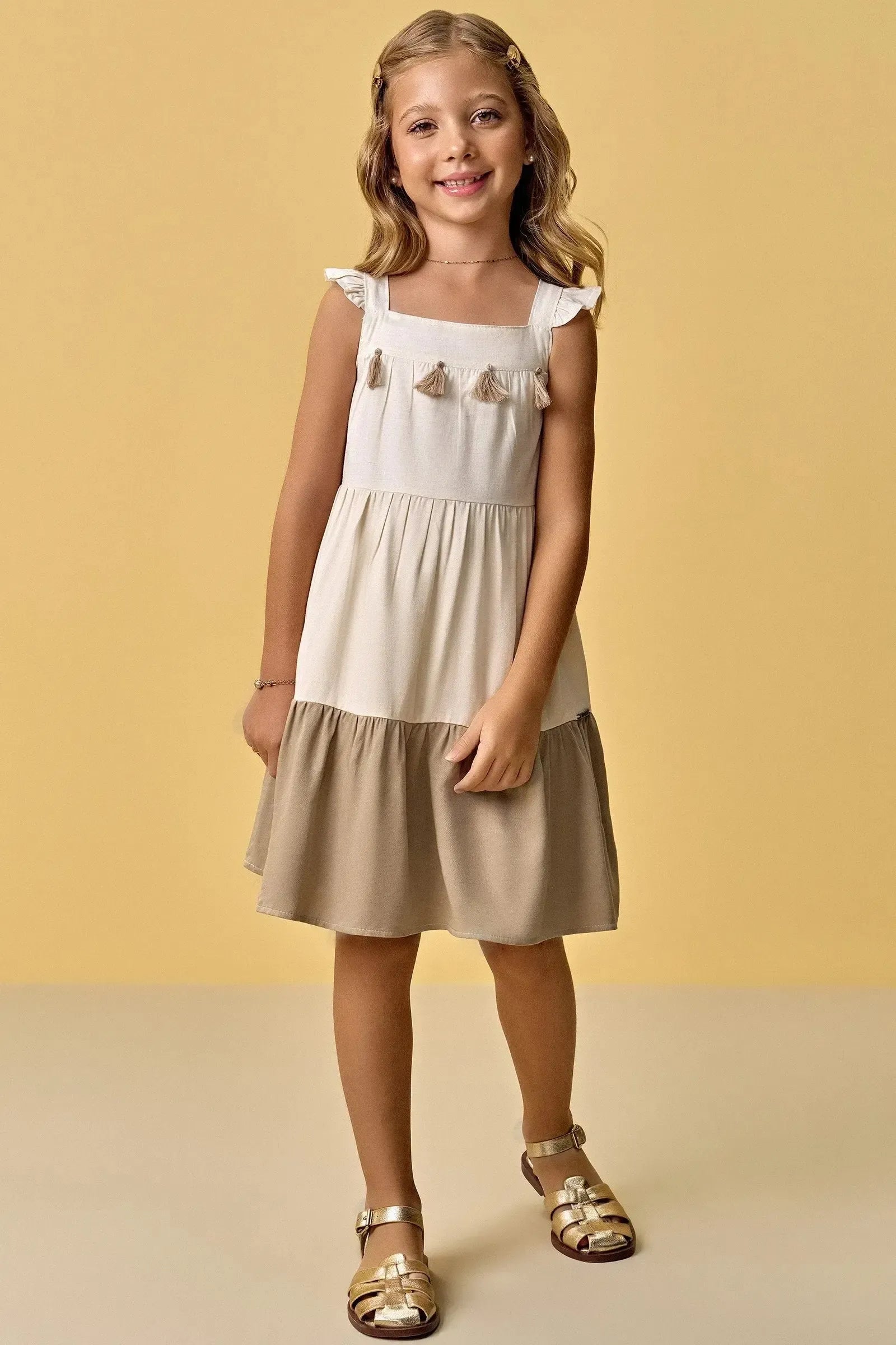 Vestido em Viscose Lírio 89107 Infanti Infantil Menina