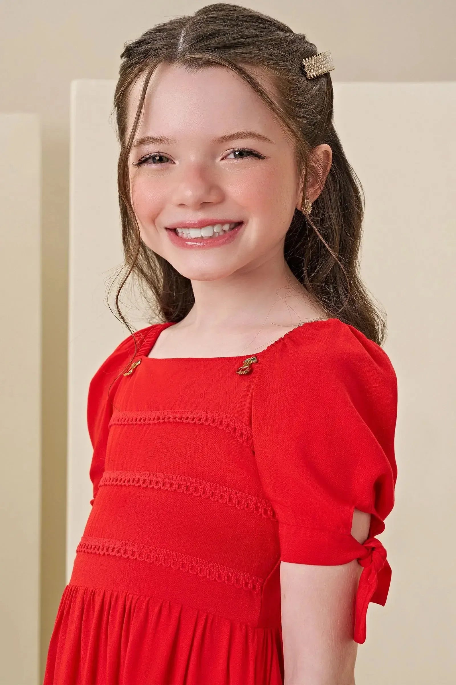 Vestido em Viscose Nice 84012 Infanti Infantil Menina