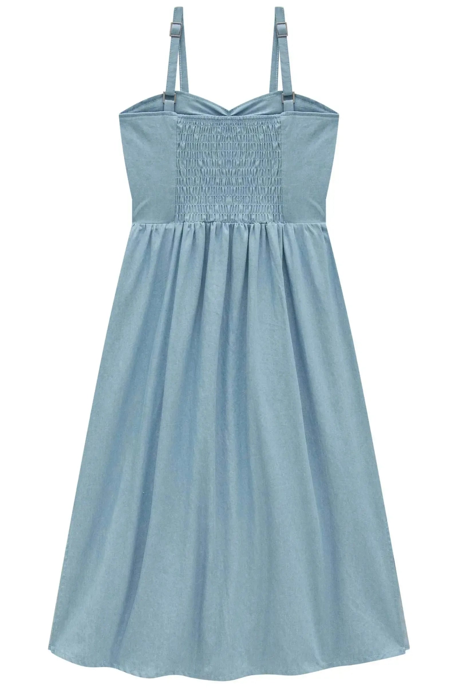 Vestido Midi em Chambray 83674 Vic&Vicky Teen Menina