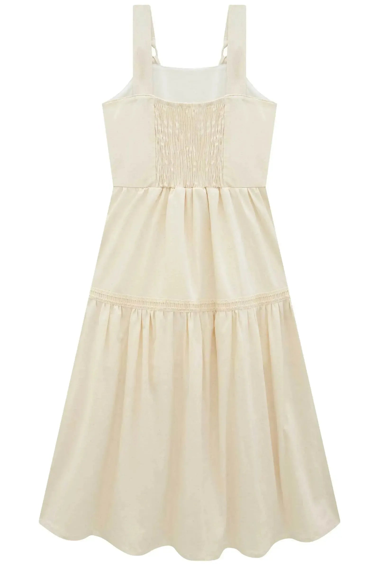 Vestido Midi em Linho com Elastano 94427 Vic&Vicky Teen Menina