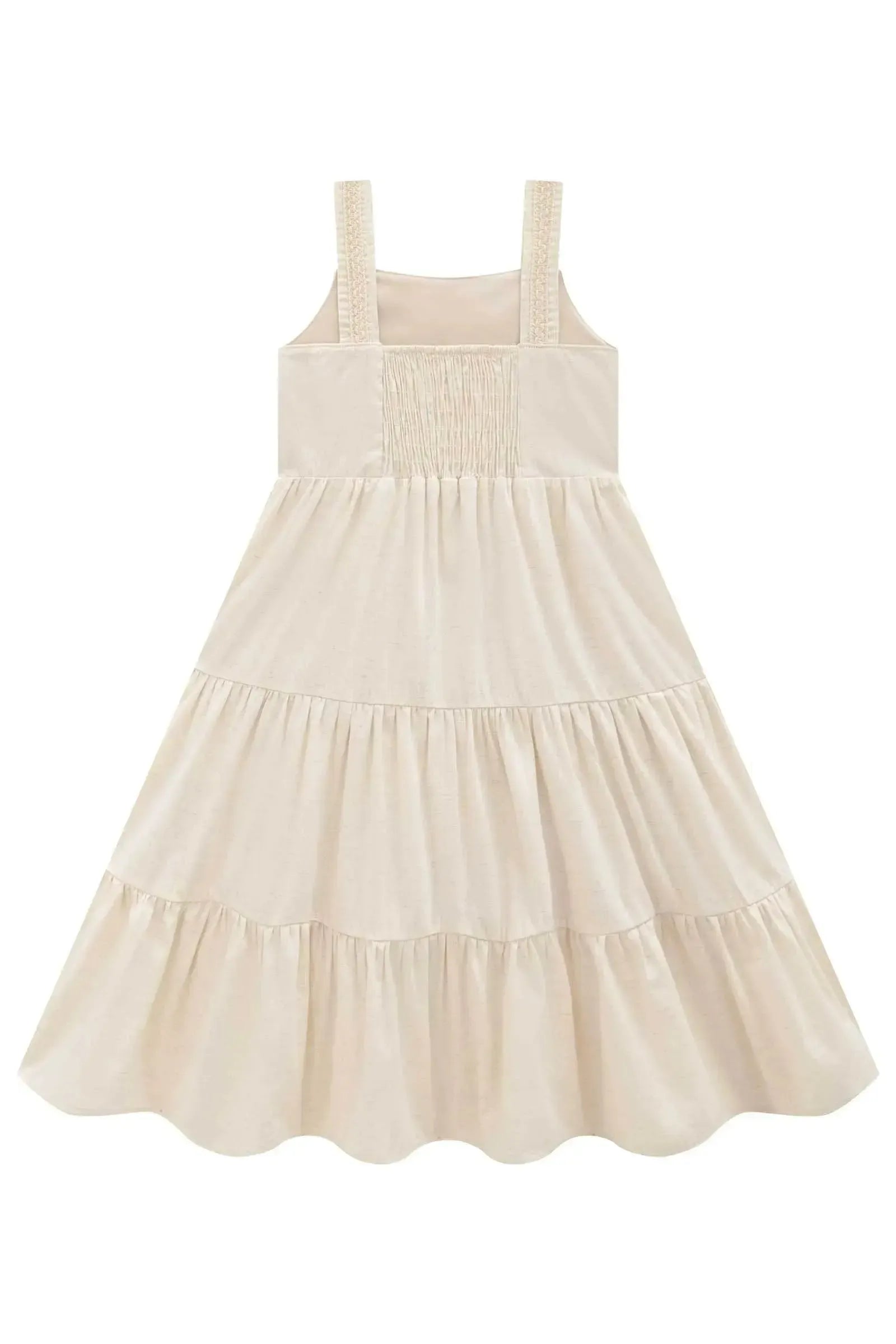Vestido Midi em Linho Deluxe 98116 Infanti Infantil Menina