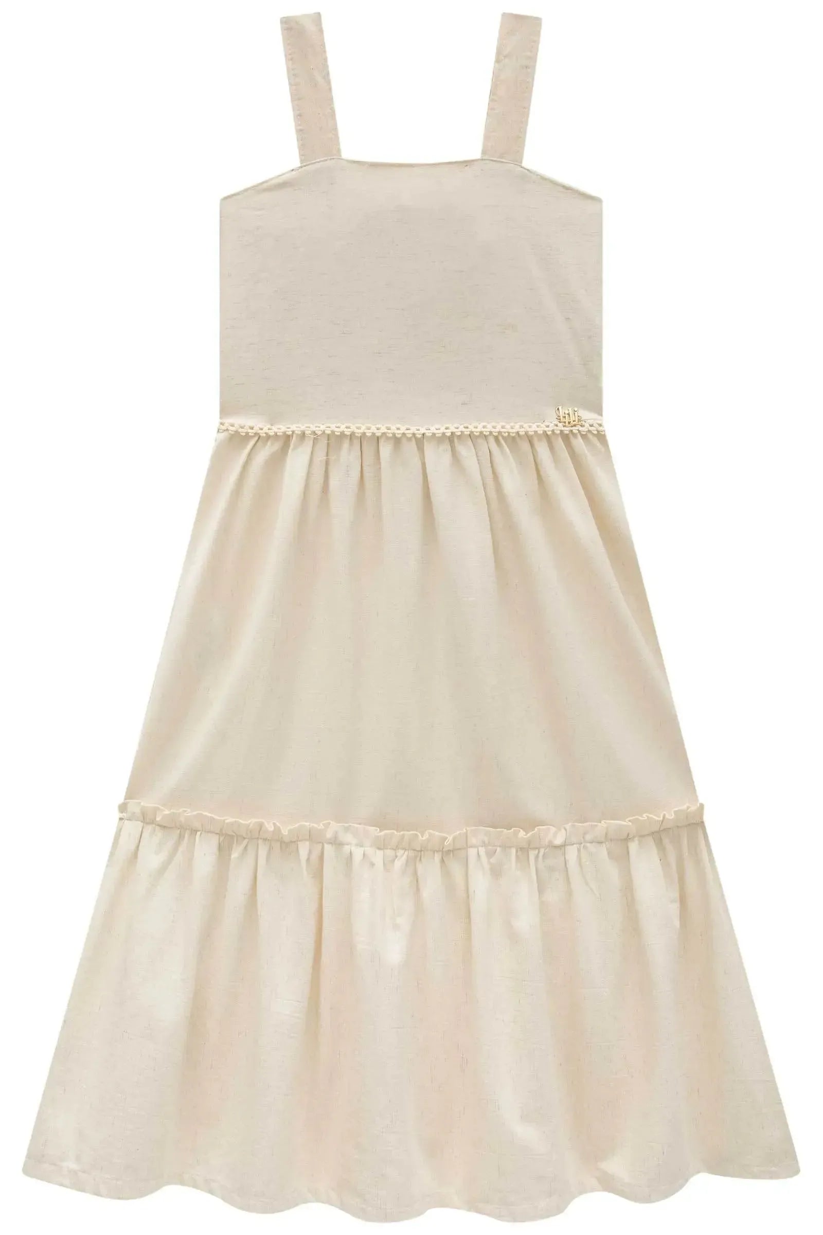 Vestido Midi em Linho Santorine 84811 Lilimoon Teen Menina