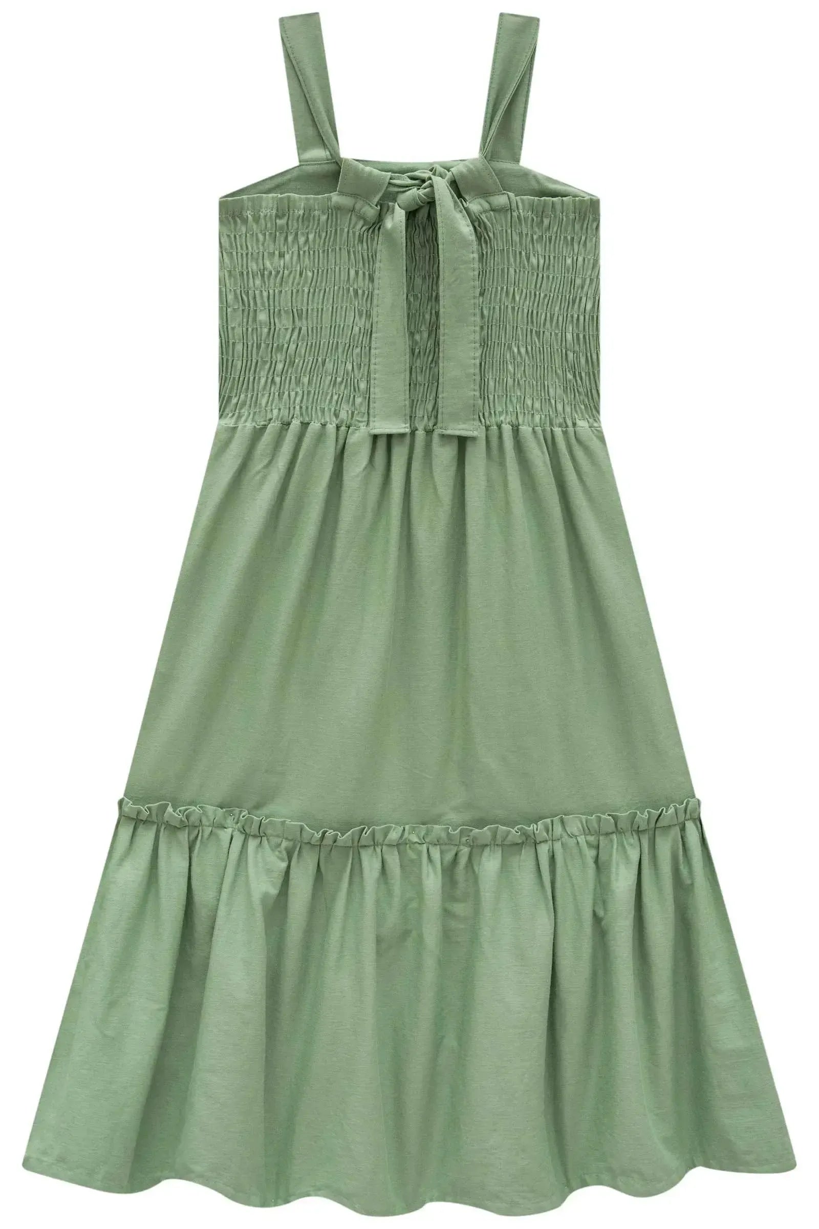 Vestido Midi em Linho Santorine 84811 Lilimoon Teen Menina